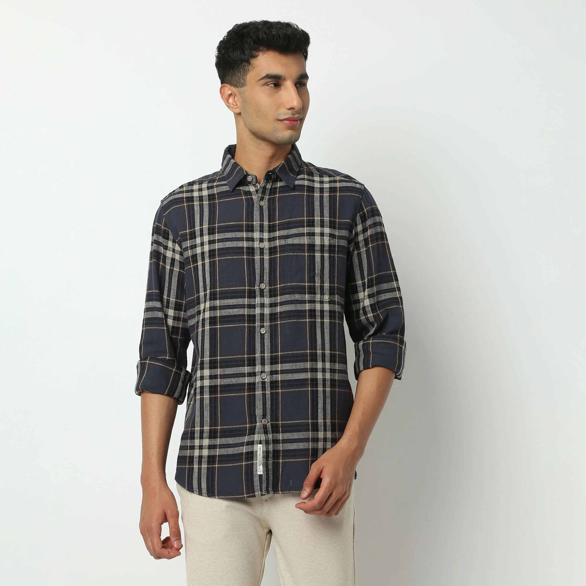 Full Sleeve Shirt Collar Checkered Ranger Shirt - Image 12