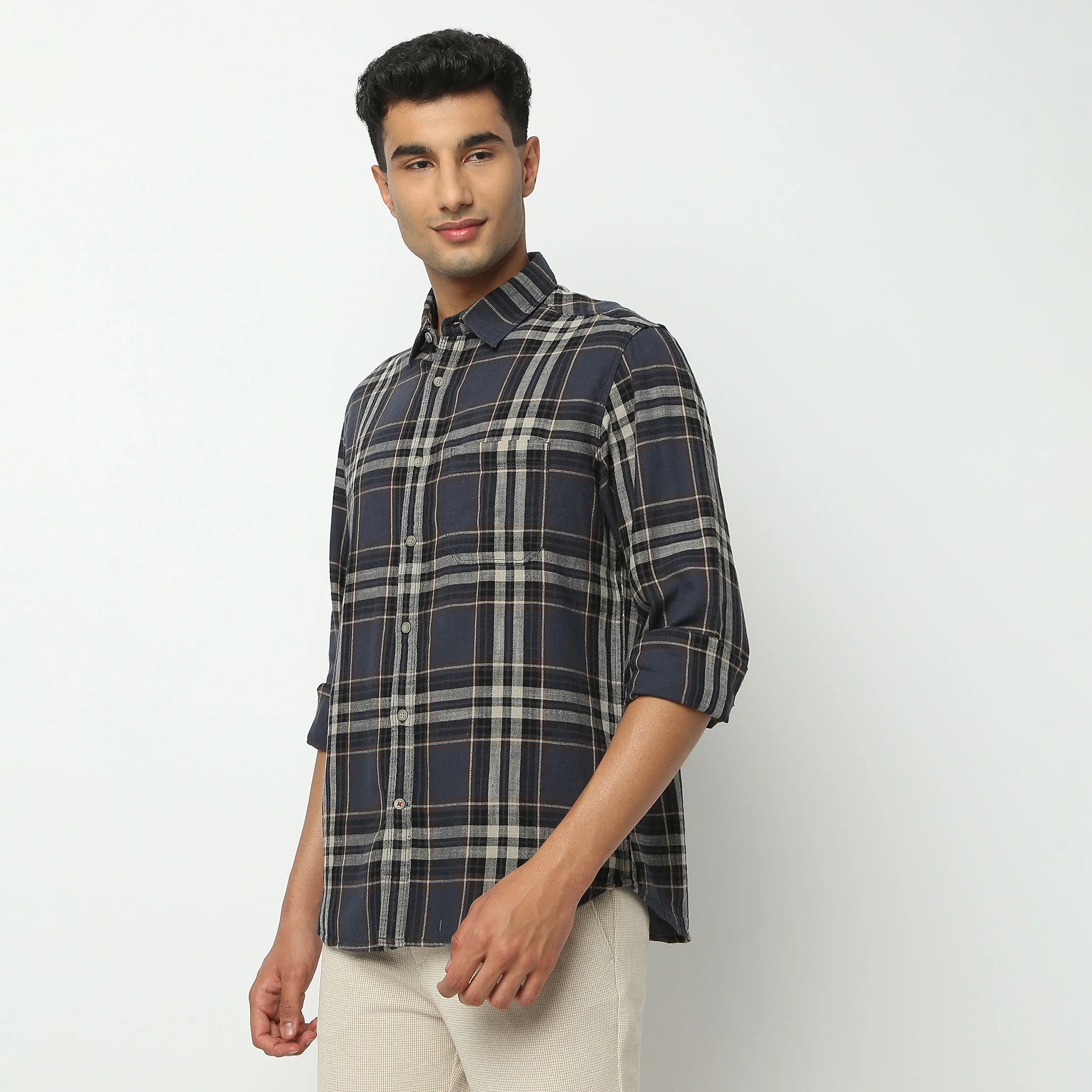 Full Sleeve Shirt Collar Checkered Ranger Shirt - Image 15