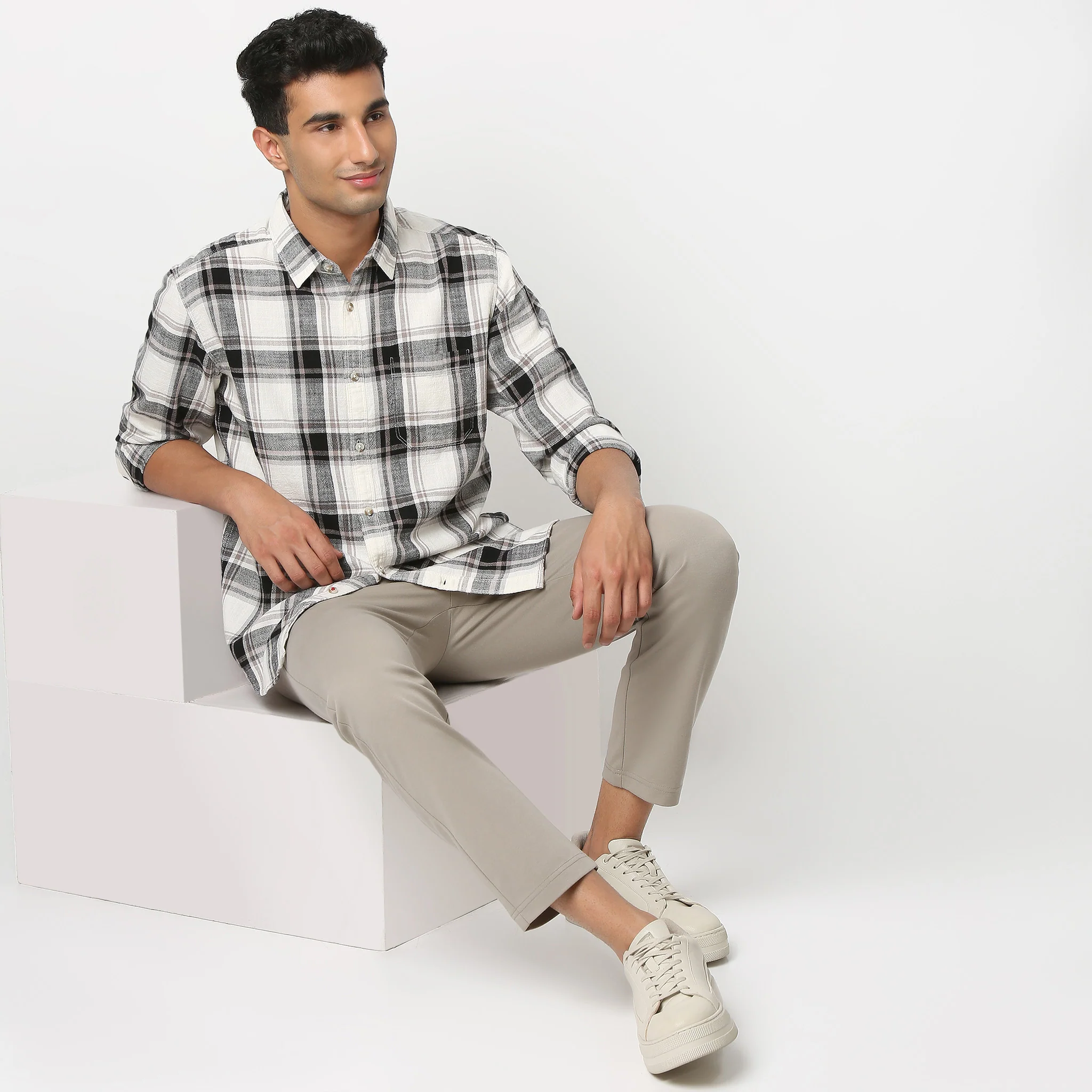 Full Sleeve Shirt Collar Checkered Ranger Shirt - Image 16