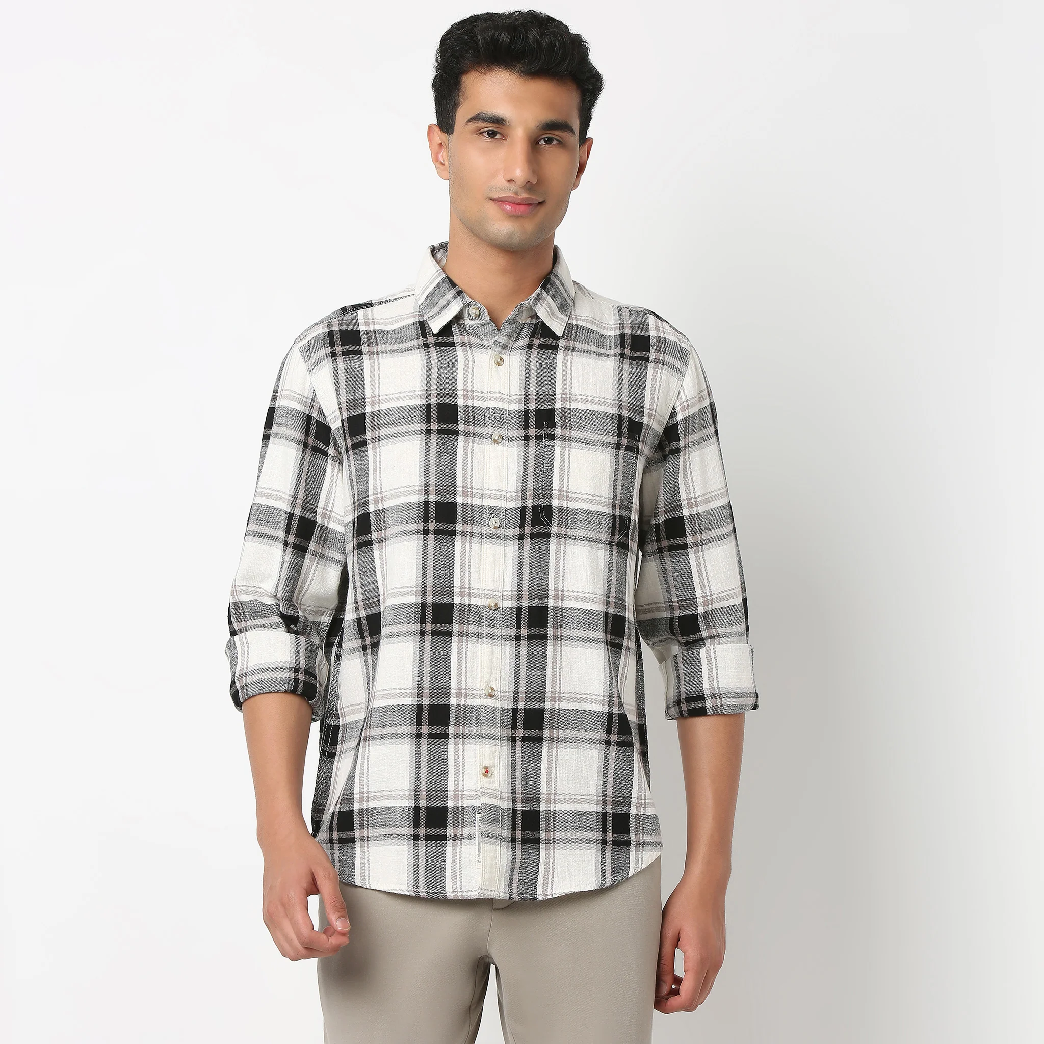 Full Sleeve Shirt Collar Checkered Ranger Shirt - Image 17
