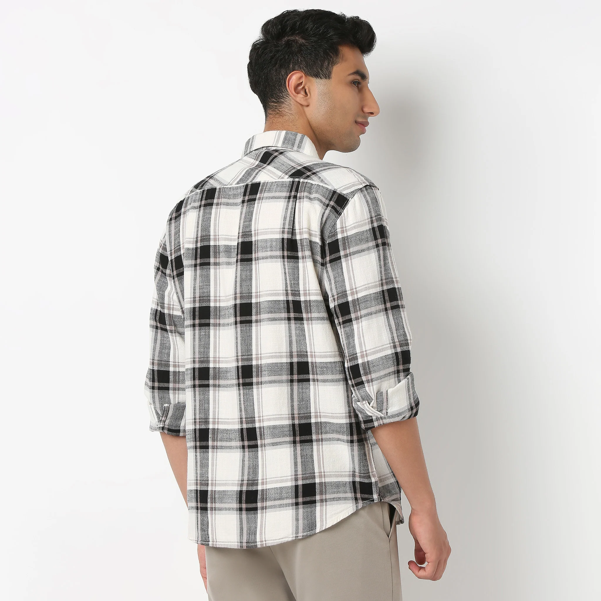Full Sleeve Shirt Collar Checkered Ranger Shirt - Image 18