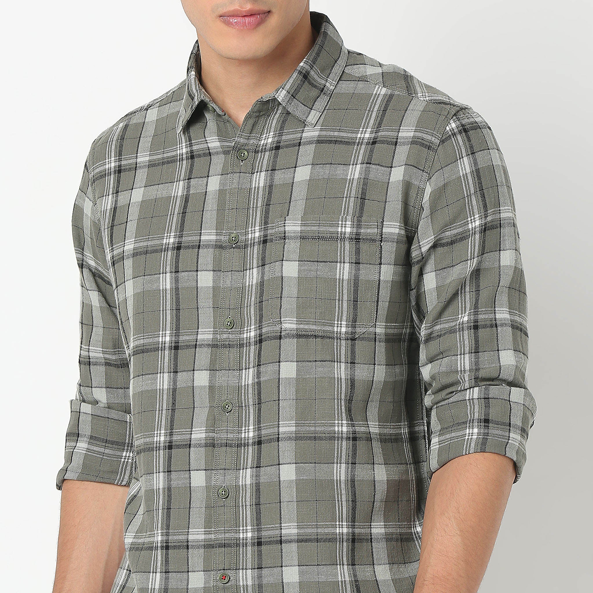 Full Sleeve Shirt Collar Checkered Ranger Shirt - Image 24