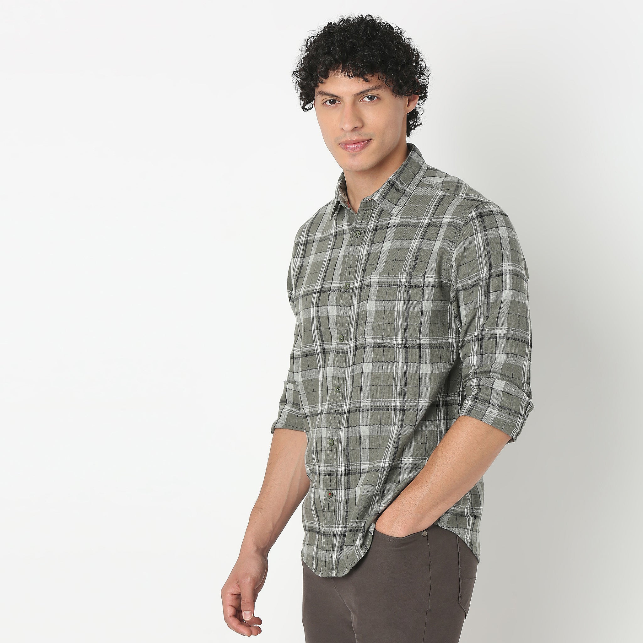 Full Sleeve Shirt Collar Checkered Ranger Shirt - Image 25