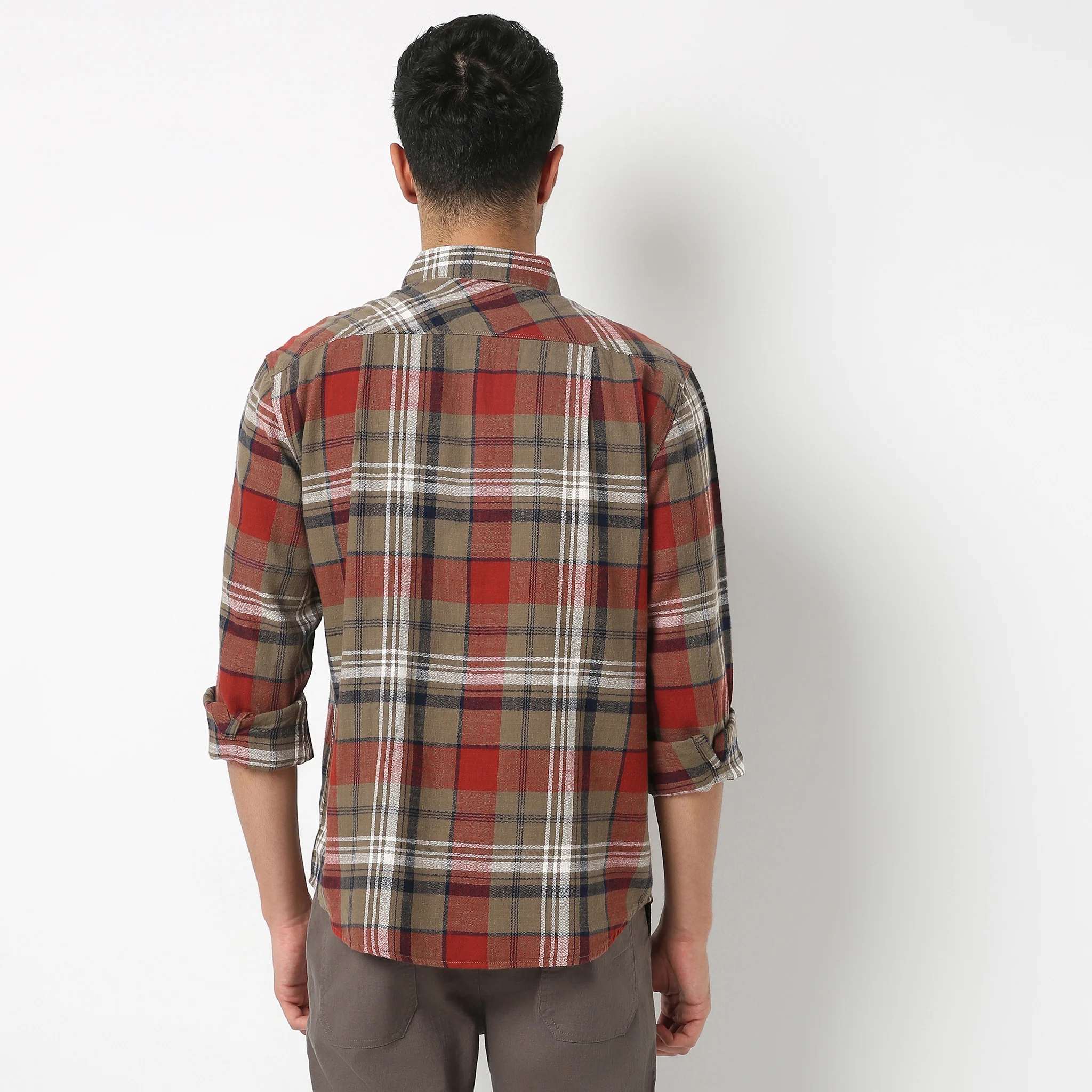 Full Sleeve Shirt Collar Checkered Ranger Shirt - Image 3