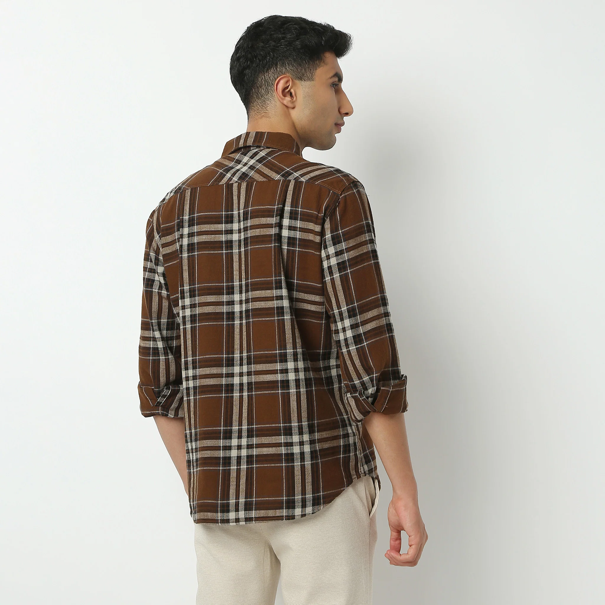 Full Sleeve Shirt Collar Checkered Ranger Shirt - Image 8