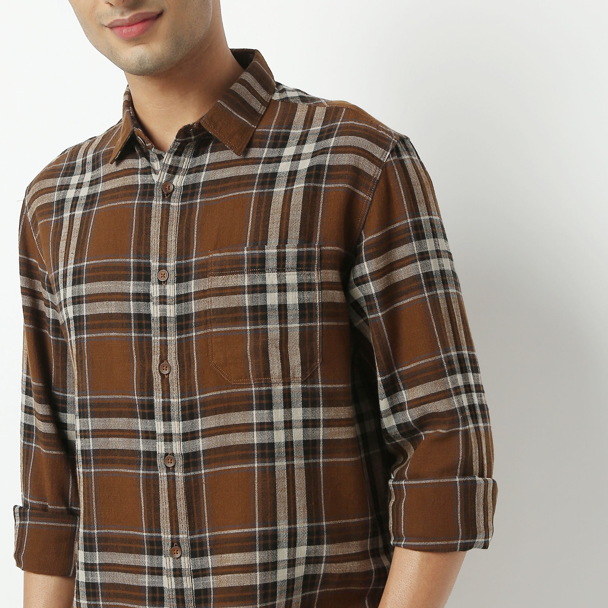 Full Sleeve Shirt Collar Checkered Ranger Shirt - Image 9