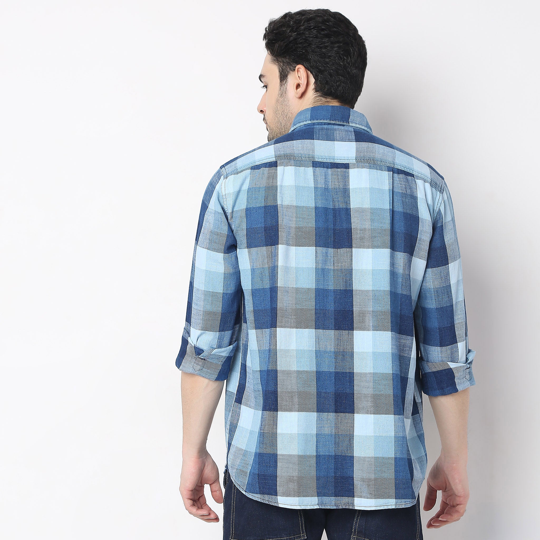 Regular Fit Checkered Shirt - Image 3
