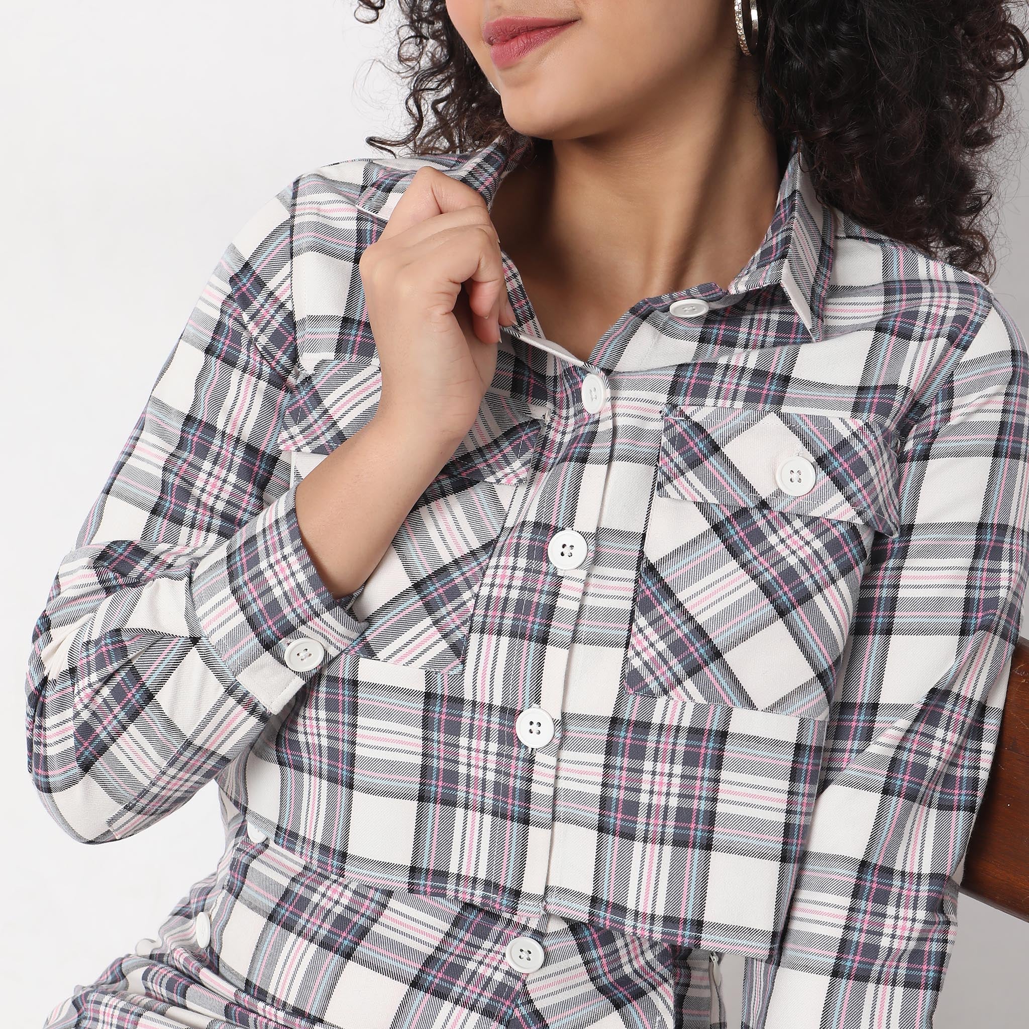 Regular Fit Checkered Shirt - Image 4