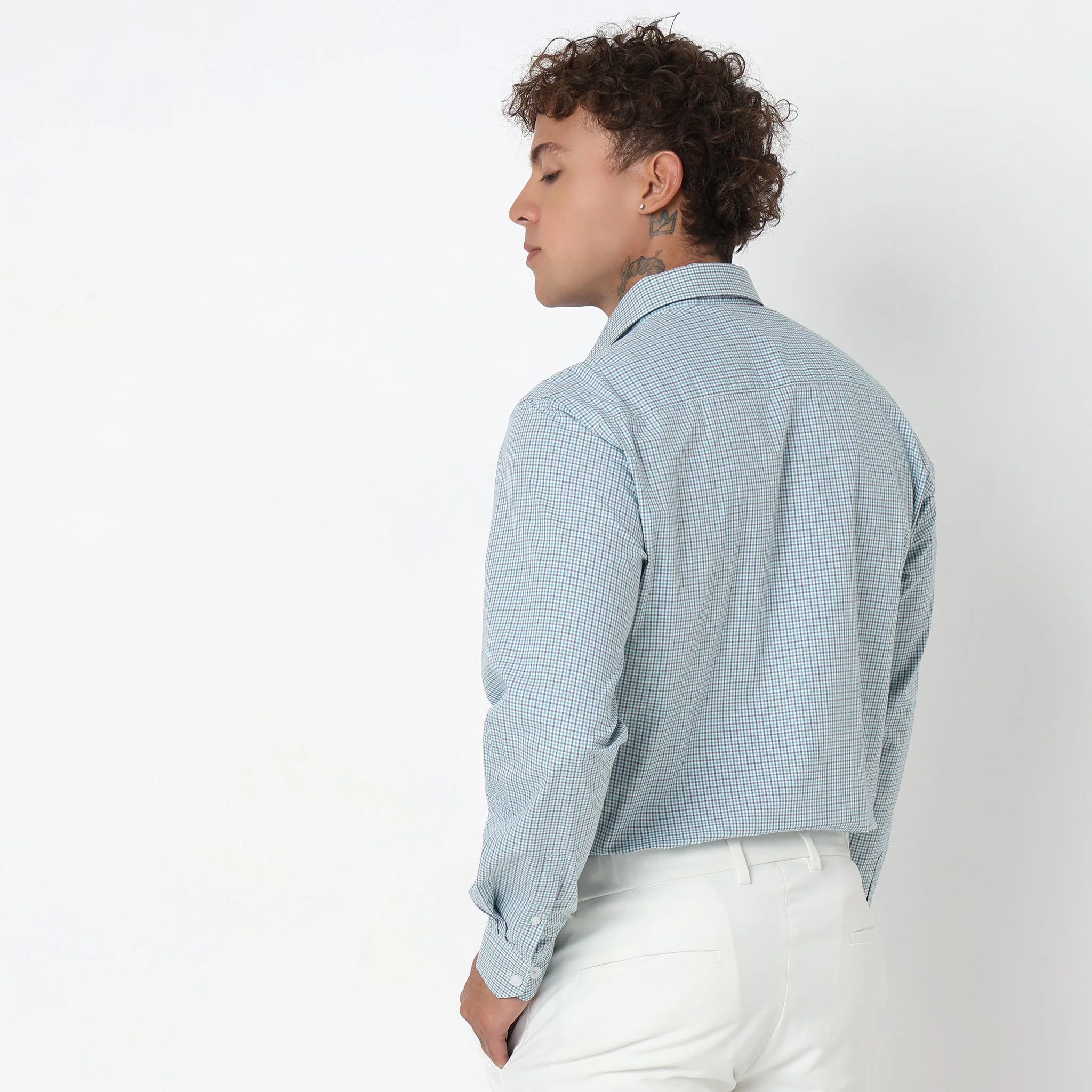 Regular Fit Checkered Shirt - Image 3