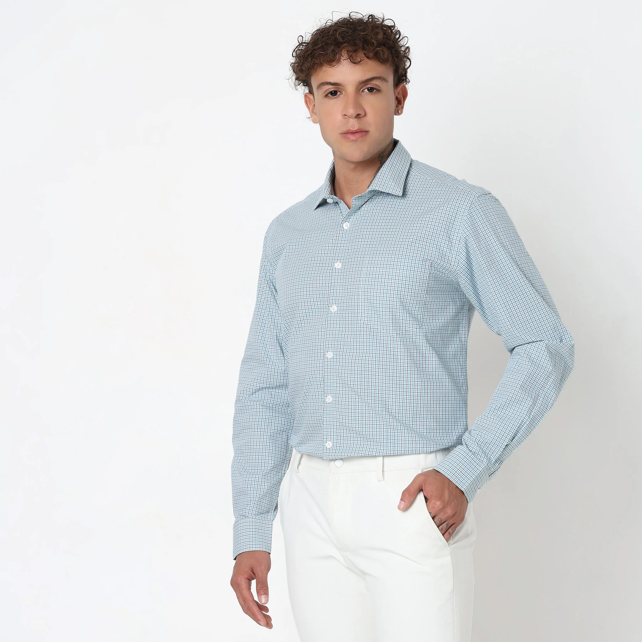 Regular Fit Checkered Shirt - Image 5