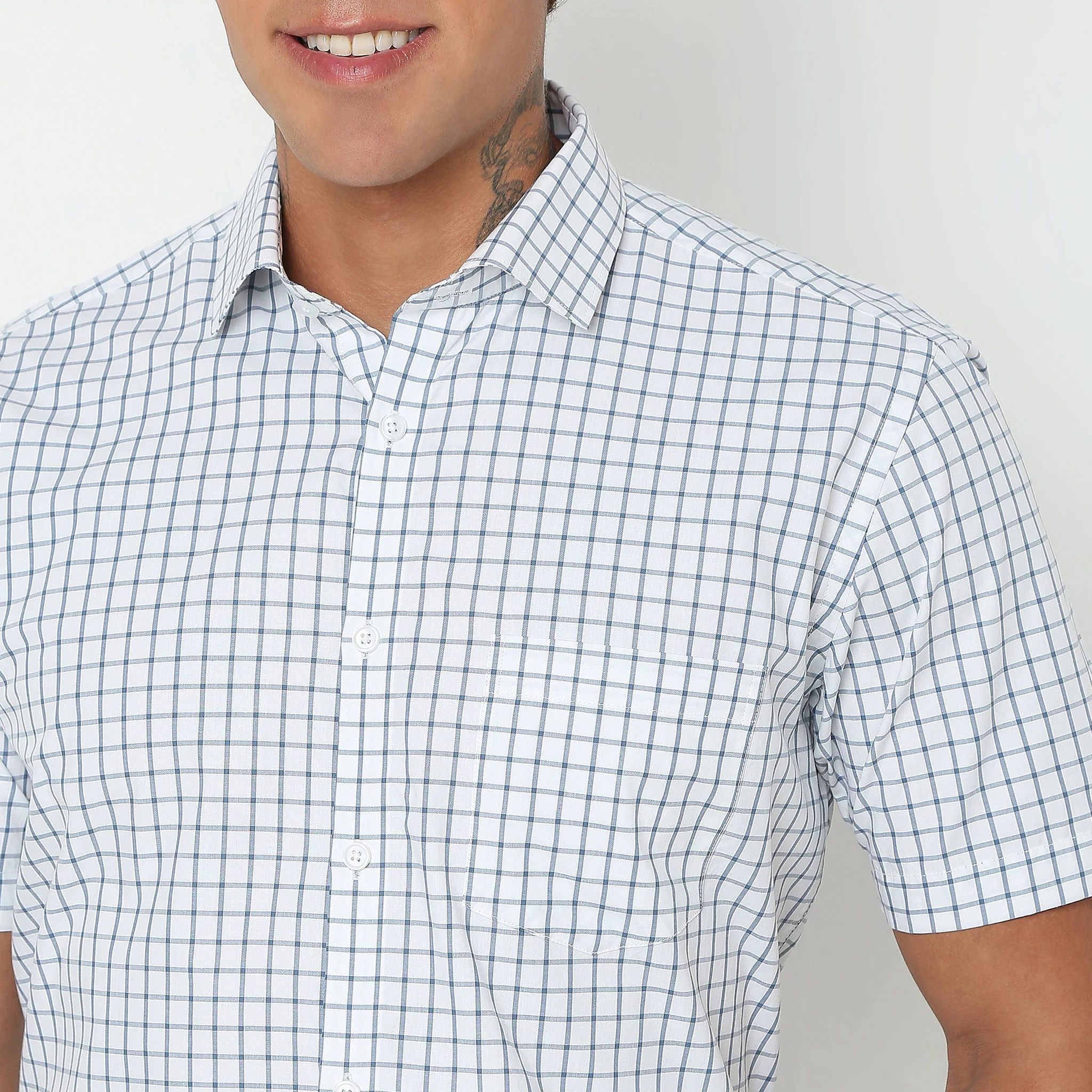 Regular Fit Checkered Shirt - Image 4