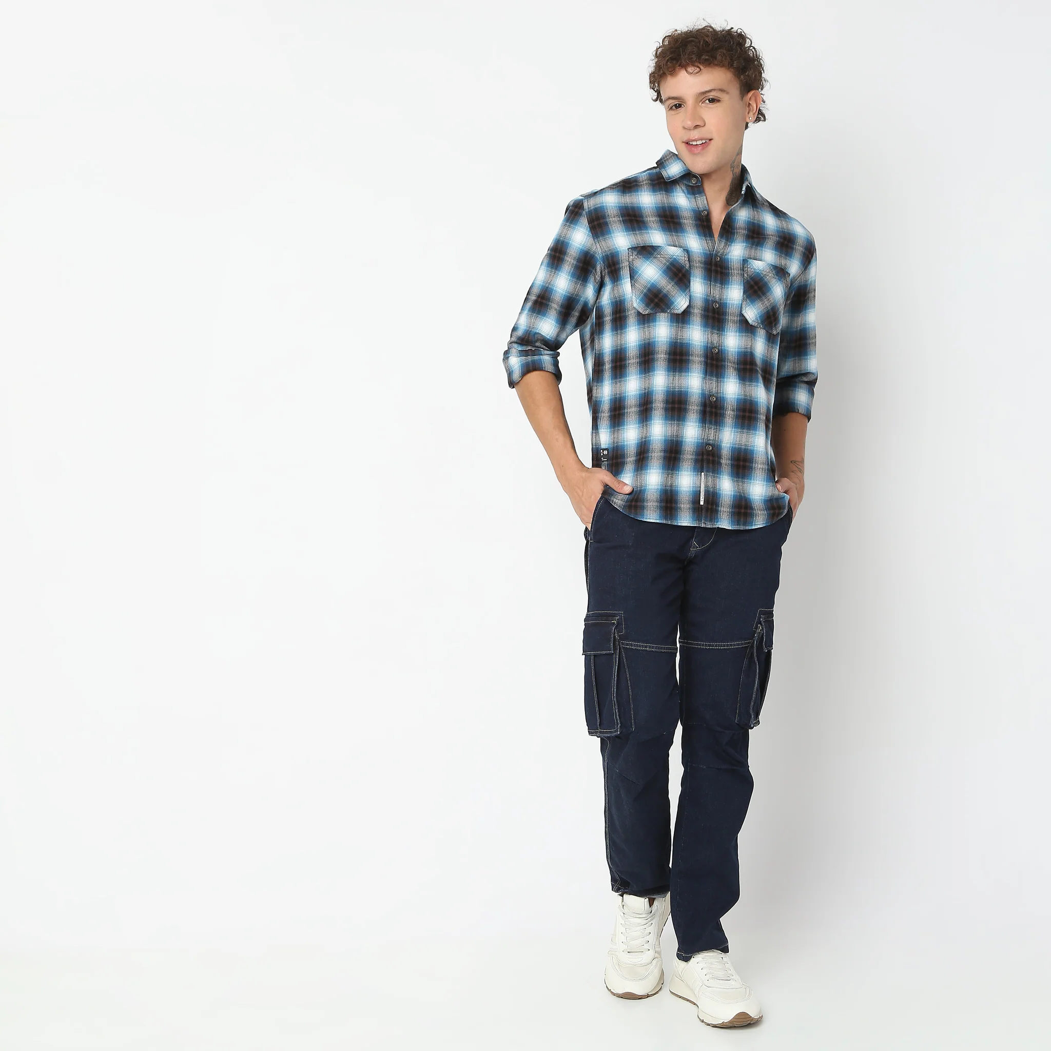 Regular Fit Checkered Shirt - Image 2