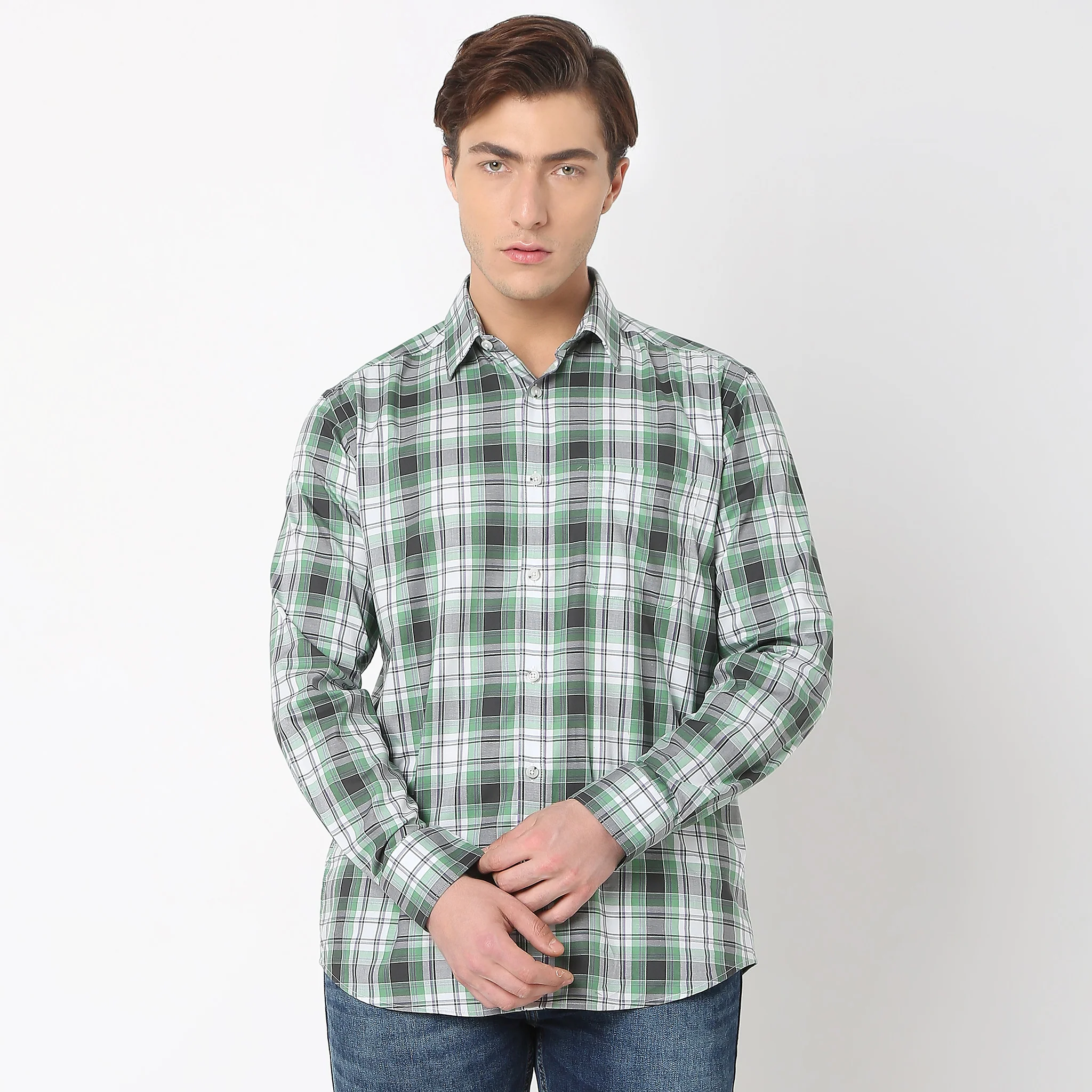 Regular Fit Checkered Shirt - Image 2