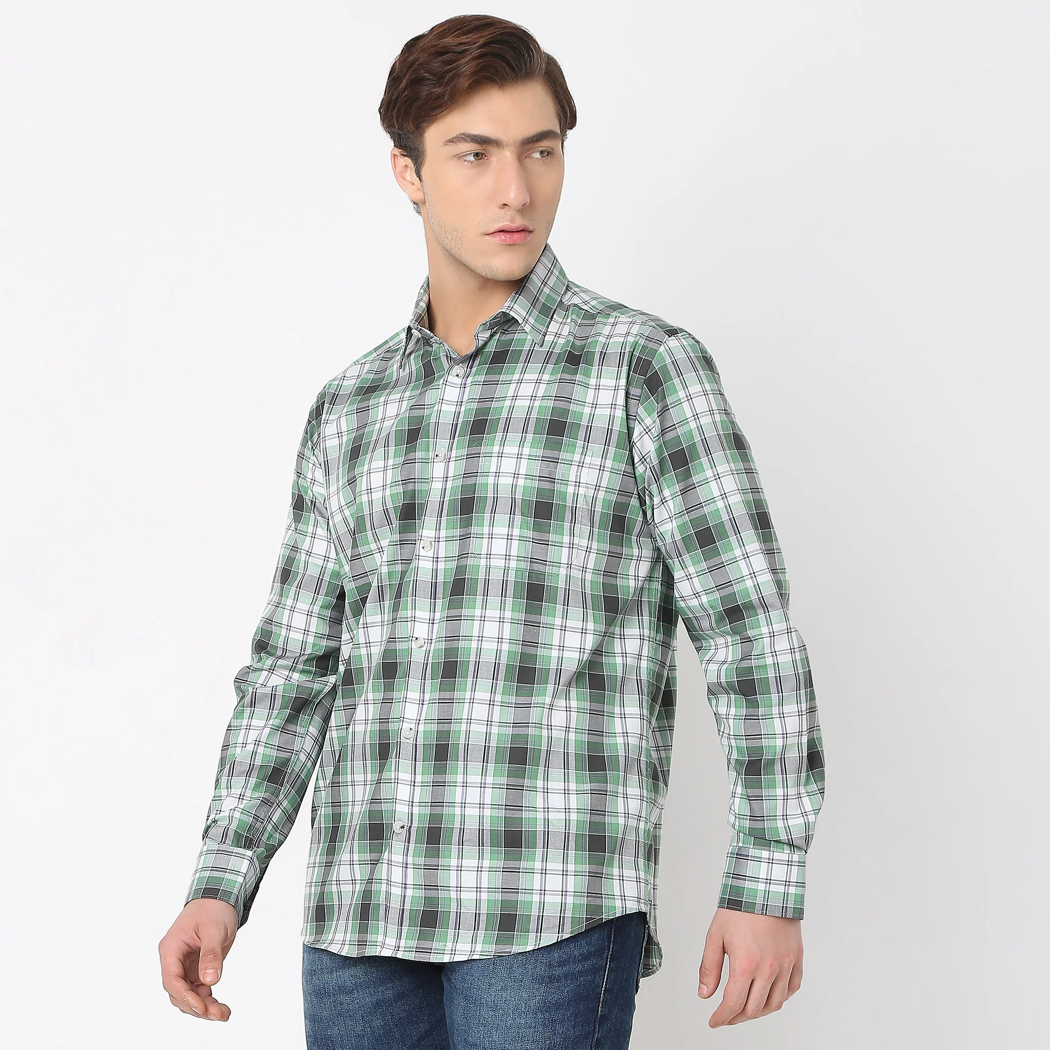 Regular Fit Checkered Shirt - Image 5