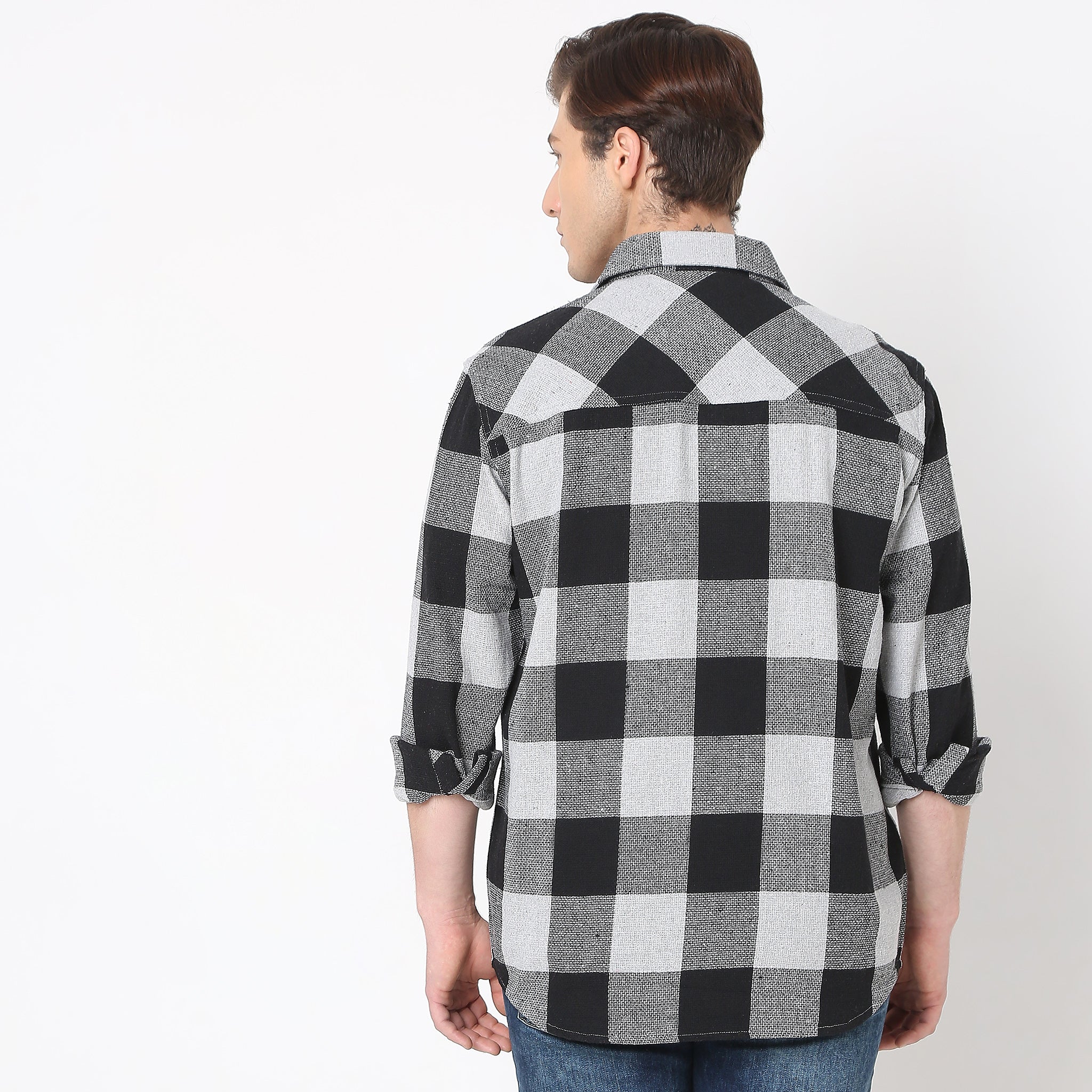Regular Fit Checkered Shirt - Image 3