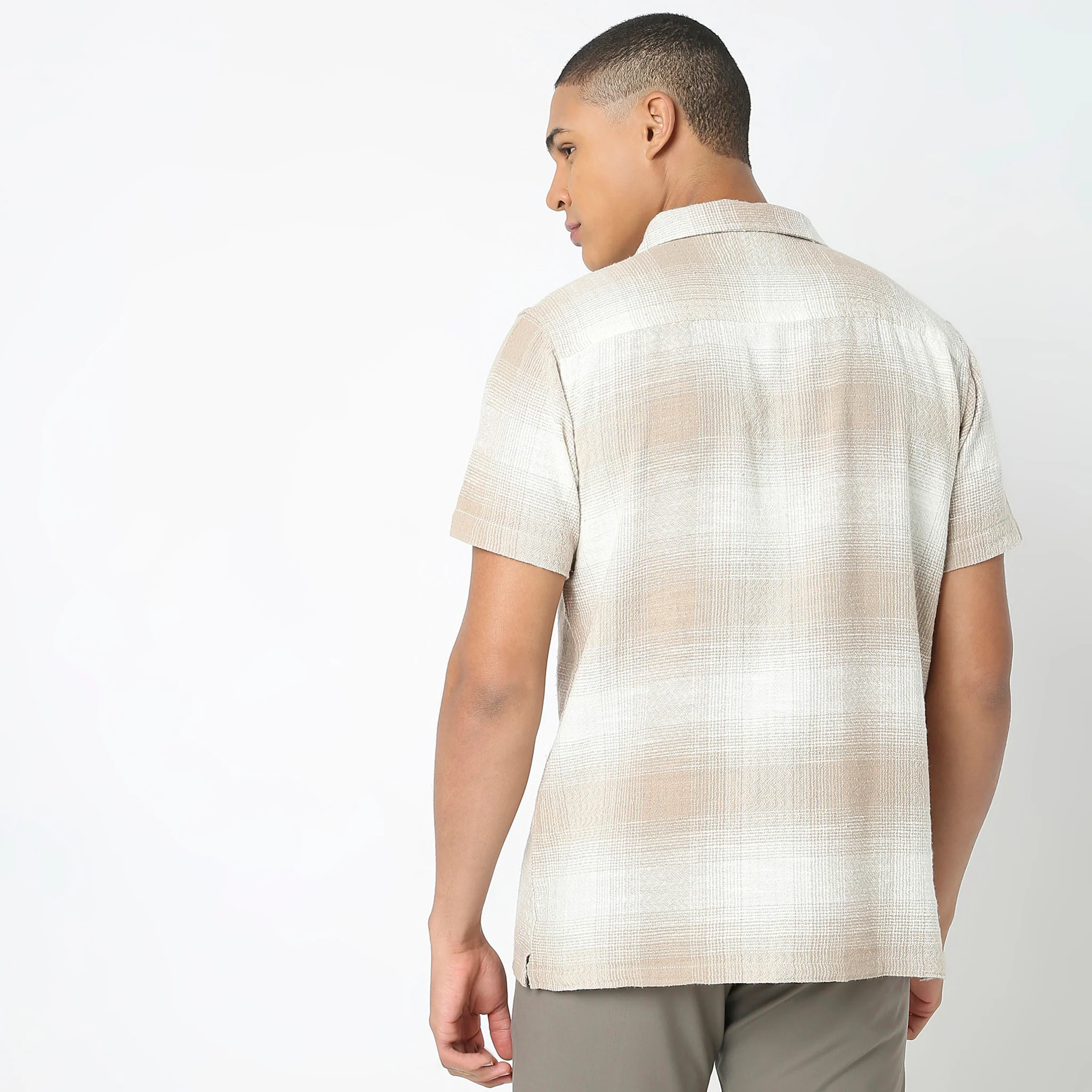 Regular Fit Checkered Shirt - Image 3