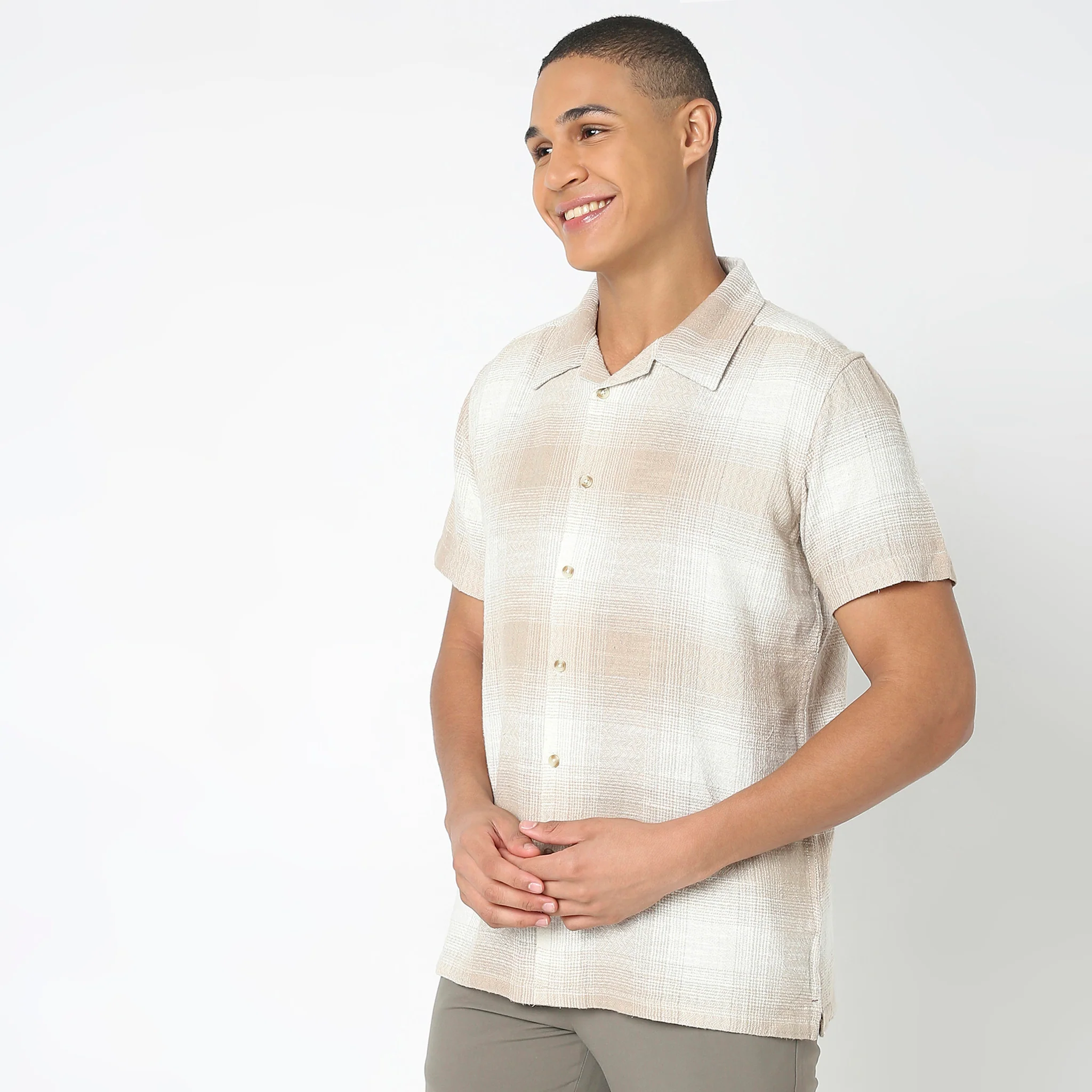 Regular Fit Checkered Shirt - Image 5