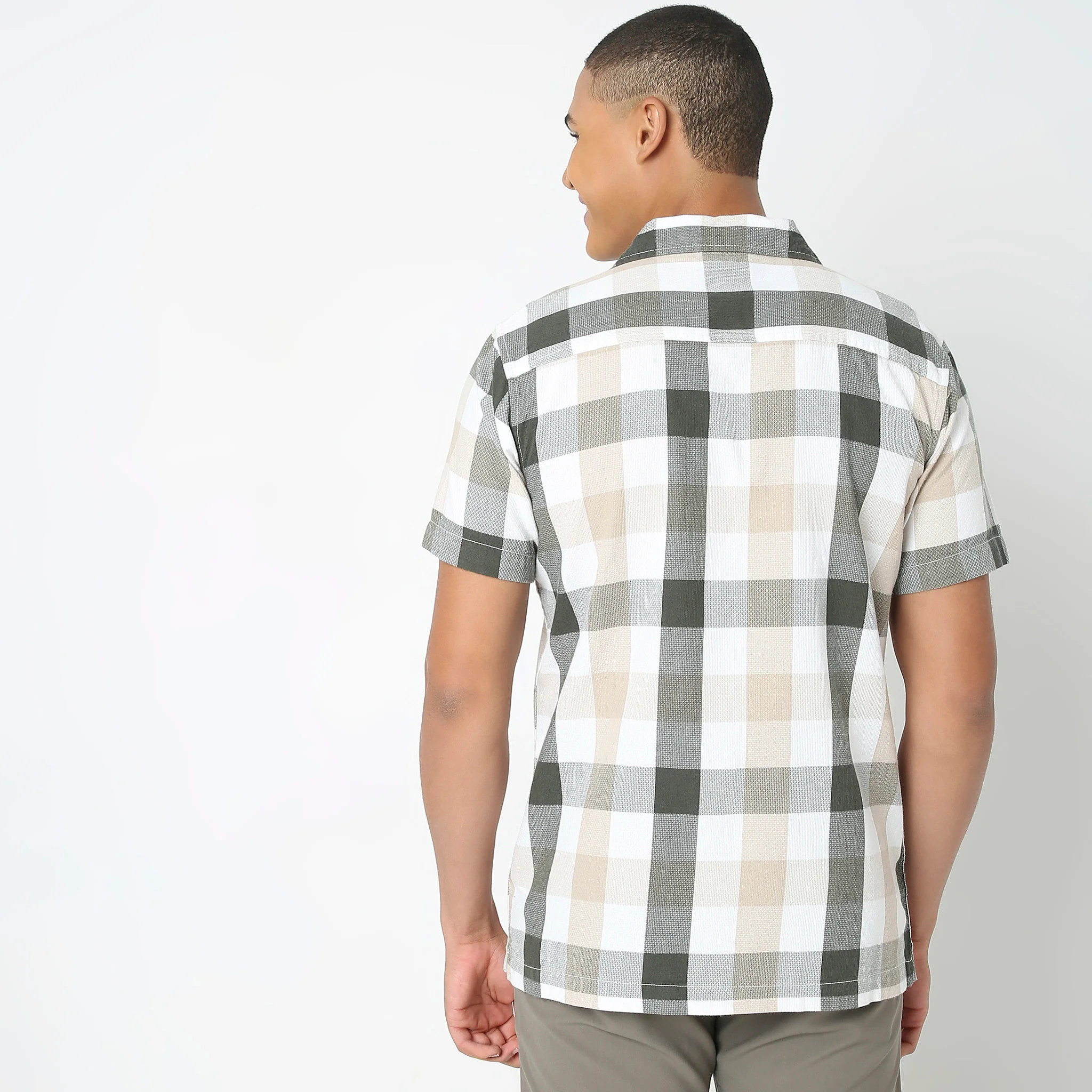 Regular Fit Checkered Shirt - Image 3