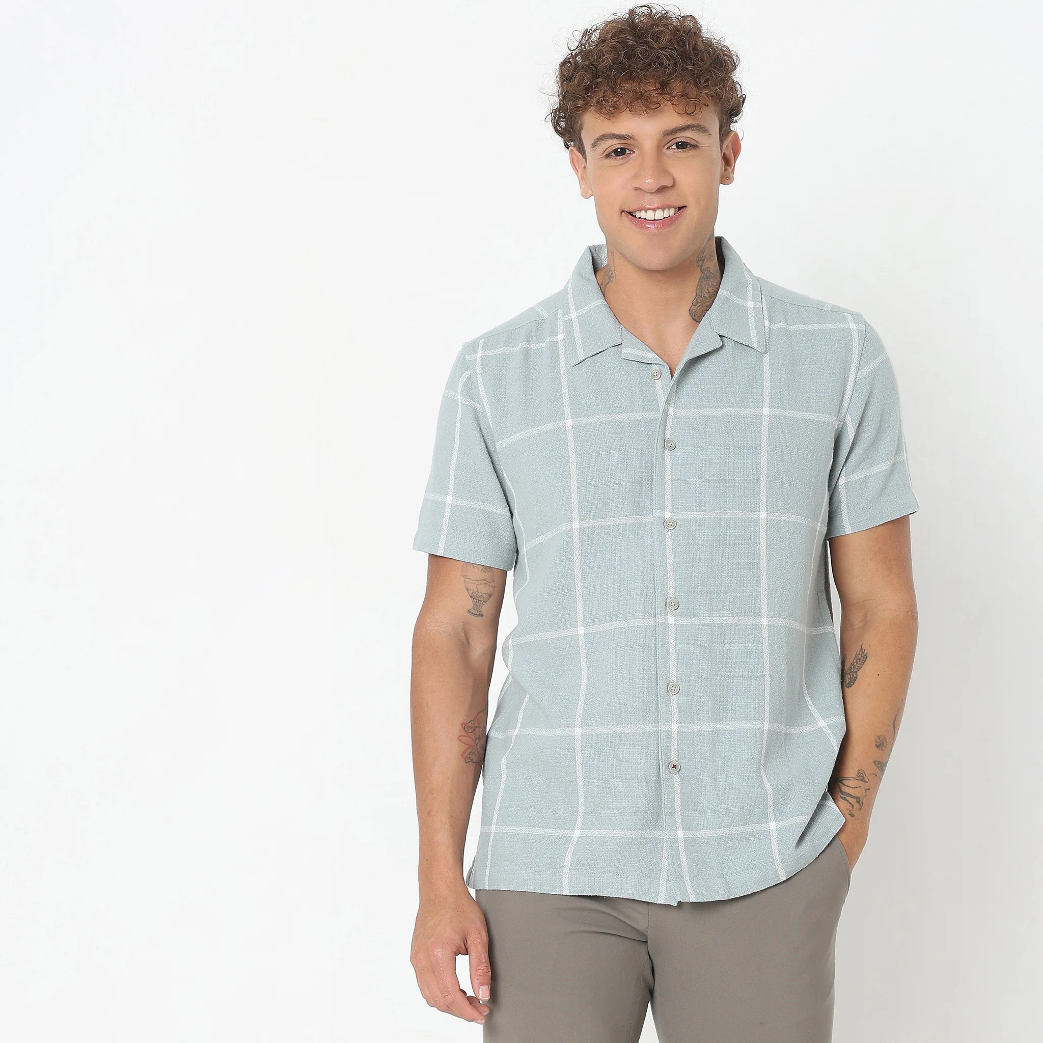 Regular Fit Checkered Shirt - Image 2