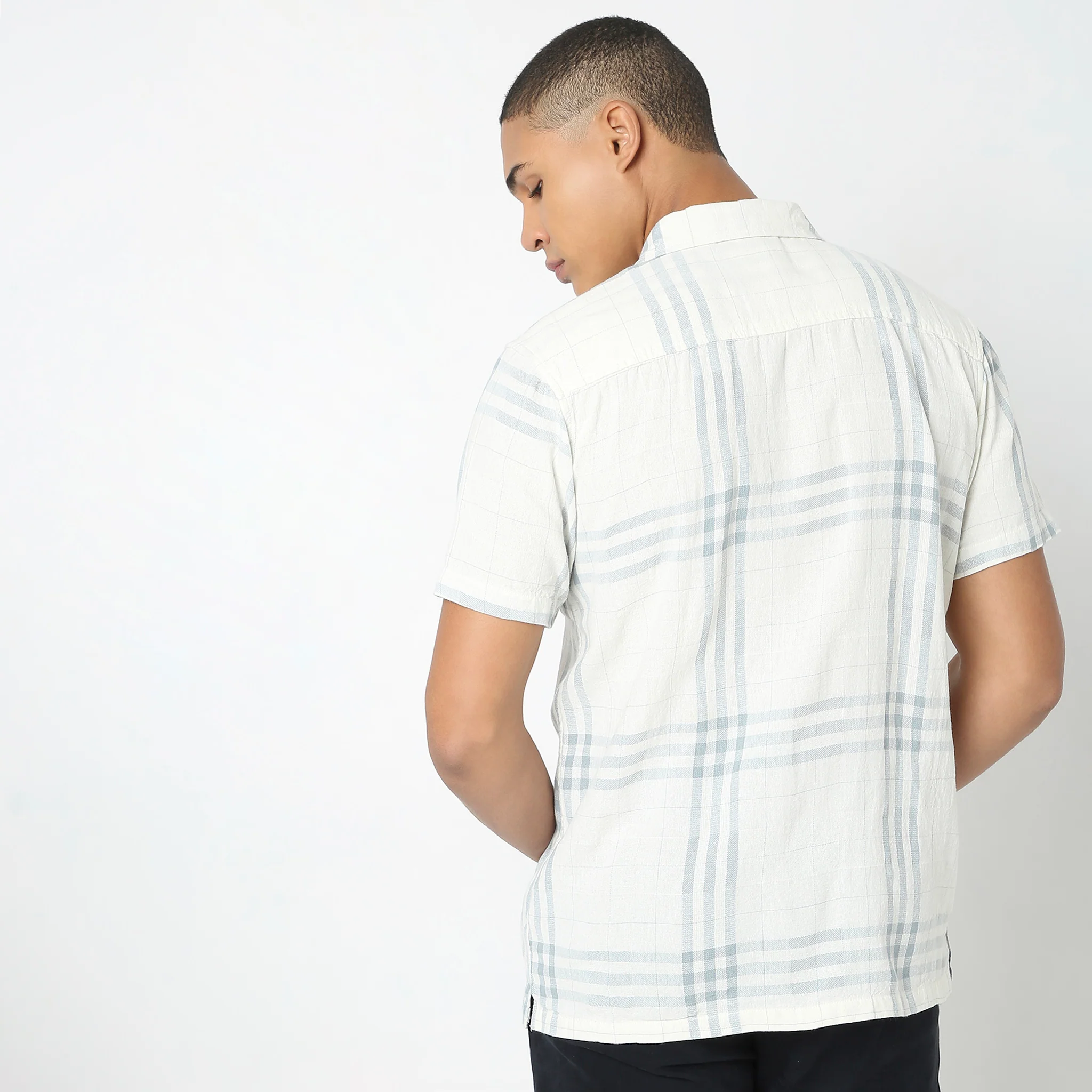 Regular Fit Checkered Shirt - Image 3