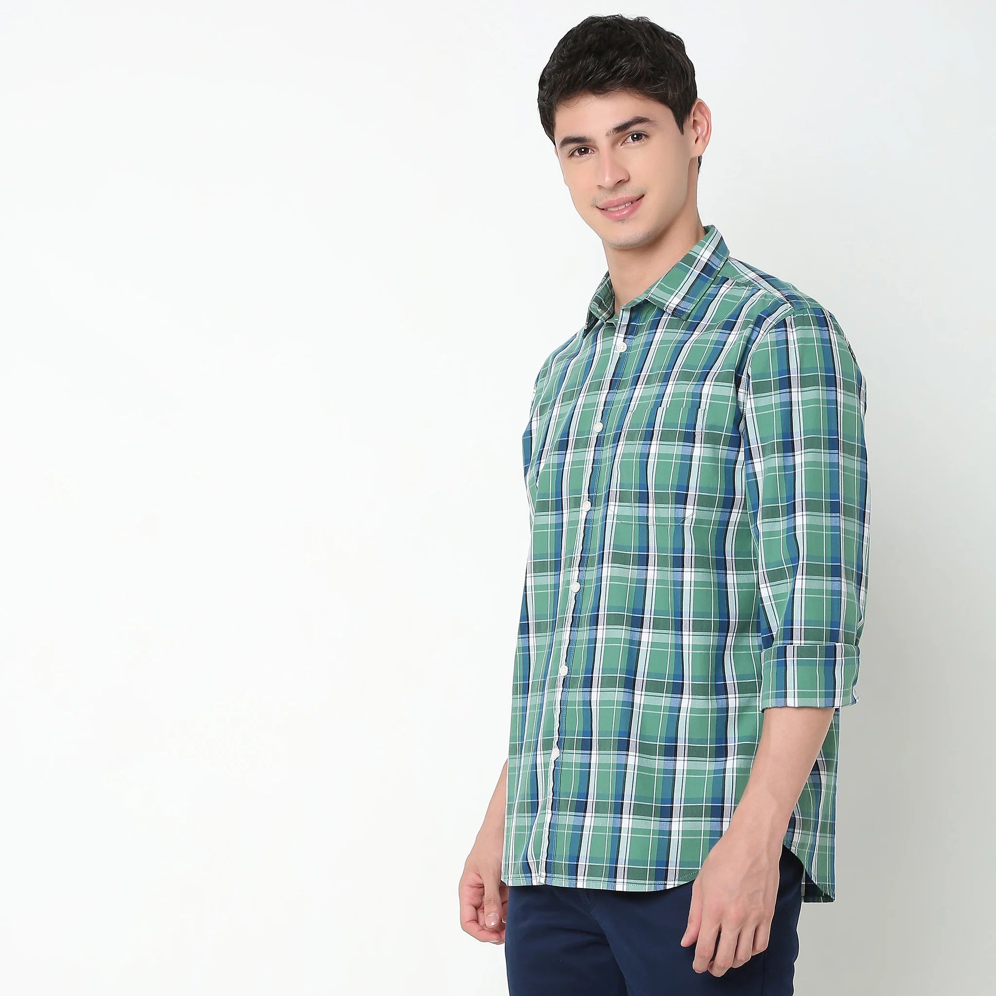 Regular Fit Checkered Shirt - Image 5