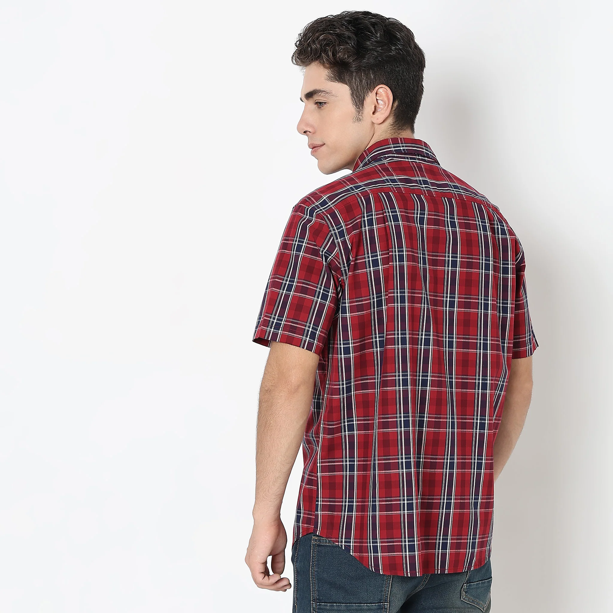 Regular Fit Checkered Shirt - Image 3