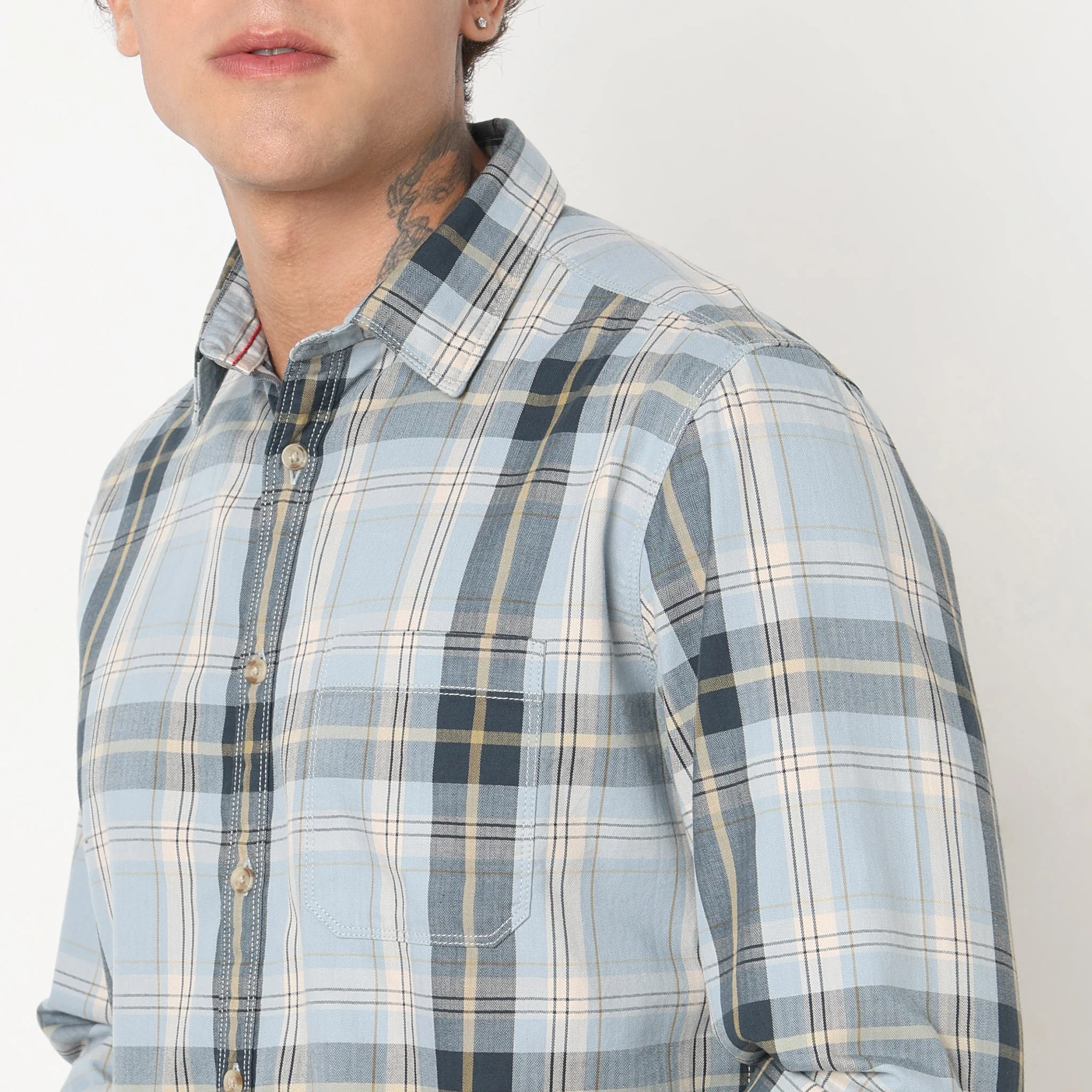 Regular Fit Checkered Shirt - Image 4