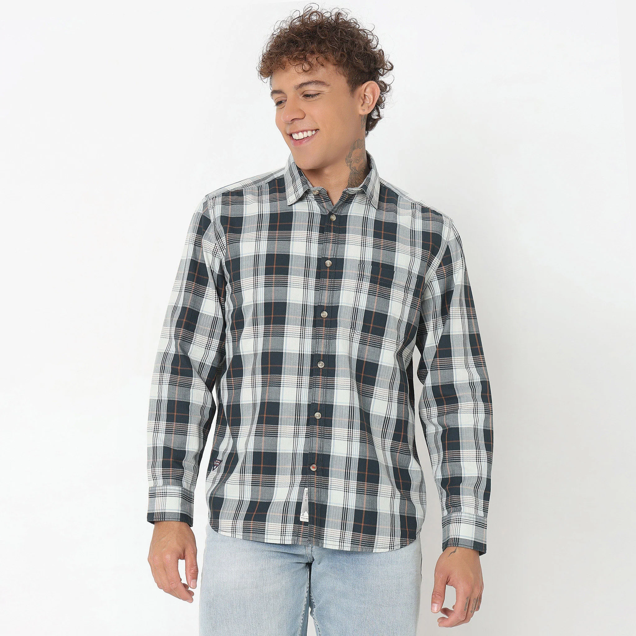 Regular Fit Checkered Shirt - Image 2