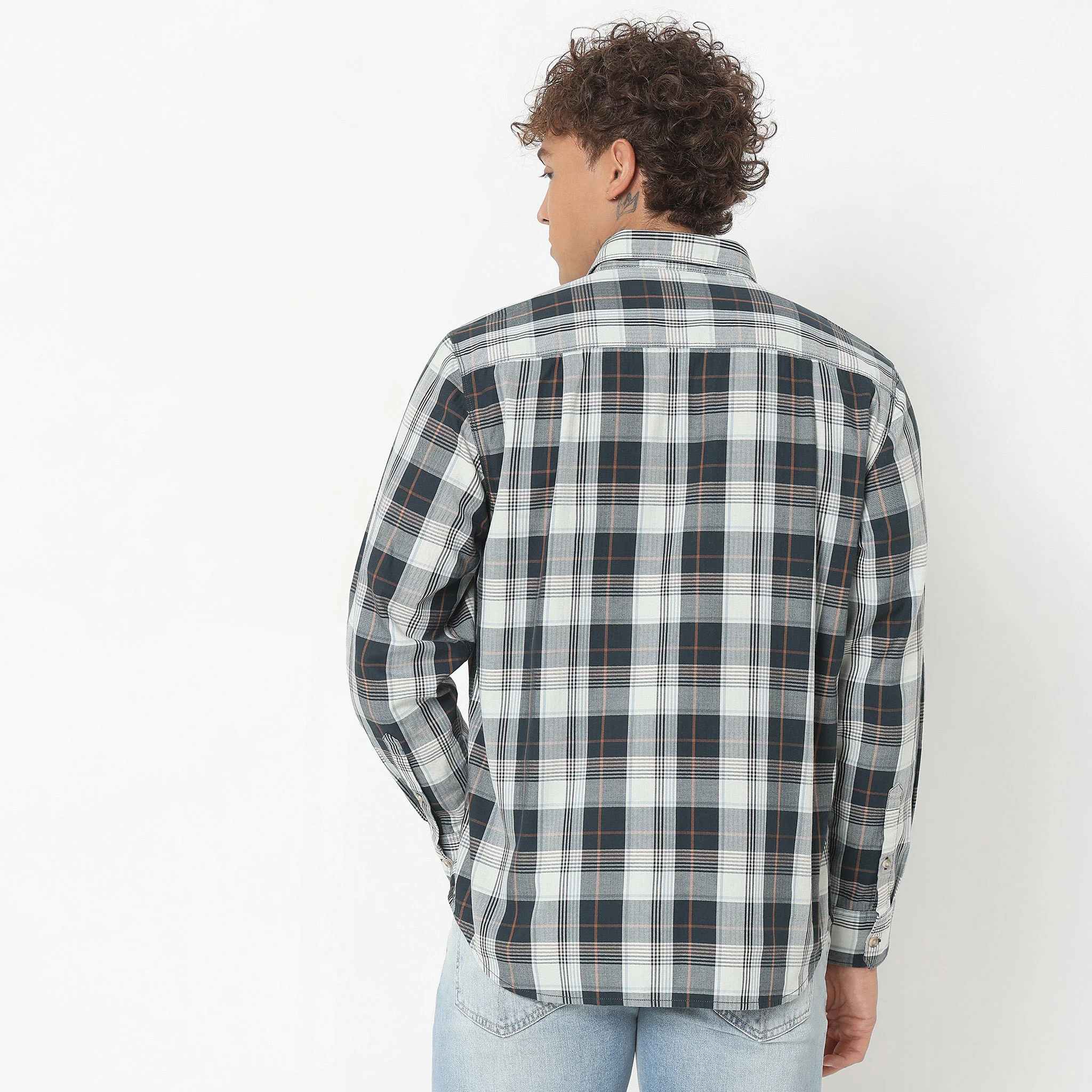 Regular Fit Checkered Shirt - Image 3