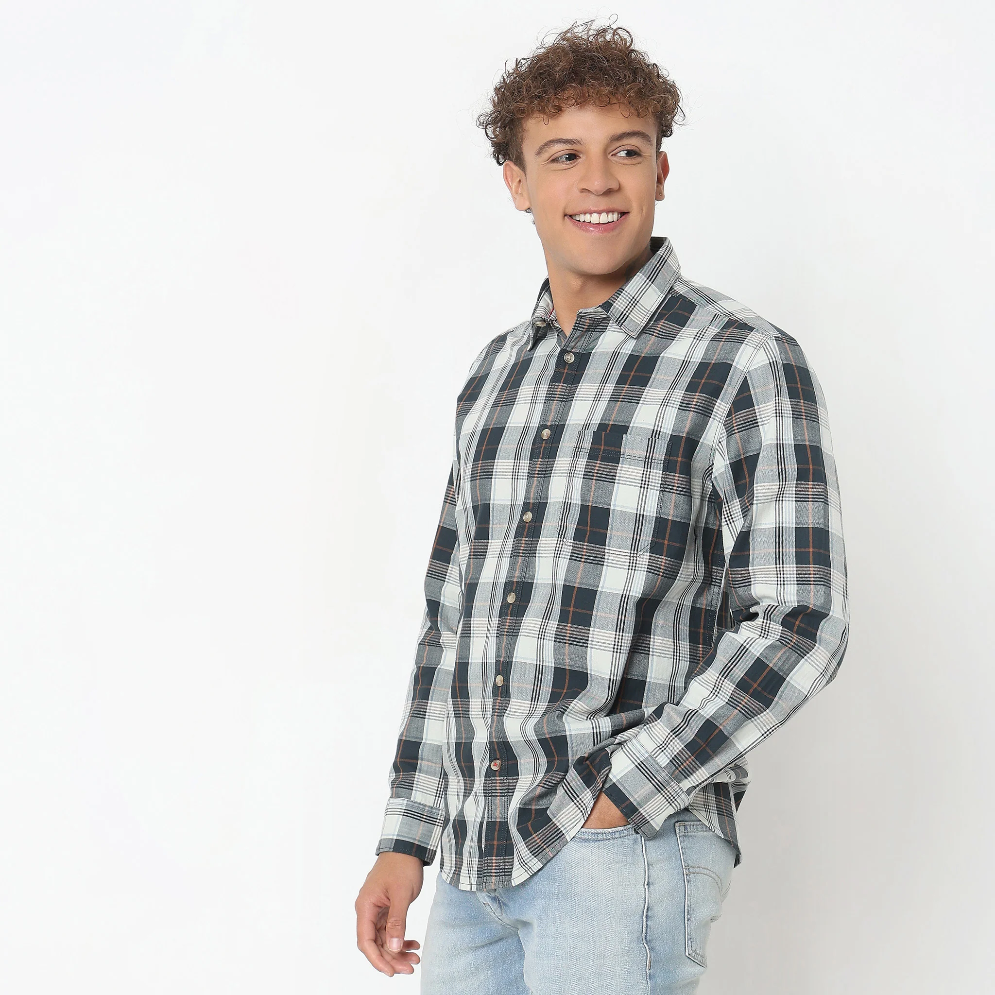 Regular Fit Checkered Shirt - Image 5