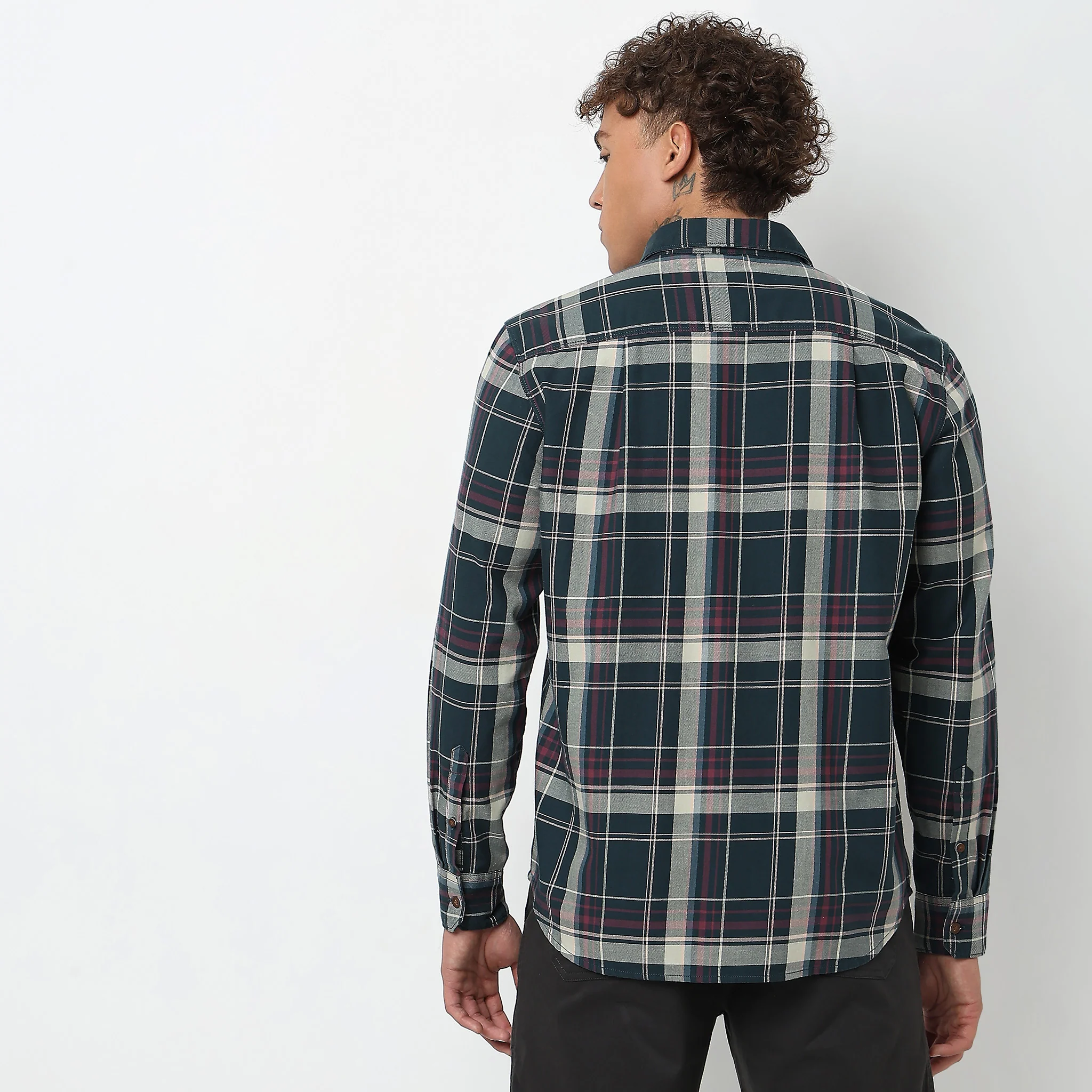 Regular Fit Checkered Shirt - Image 3
