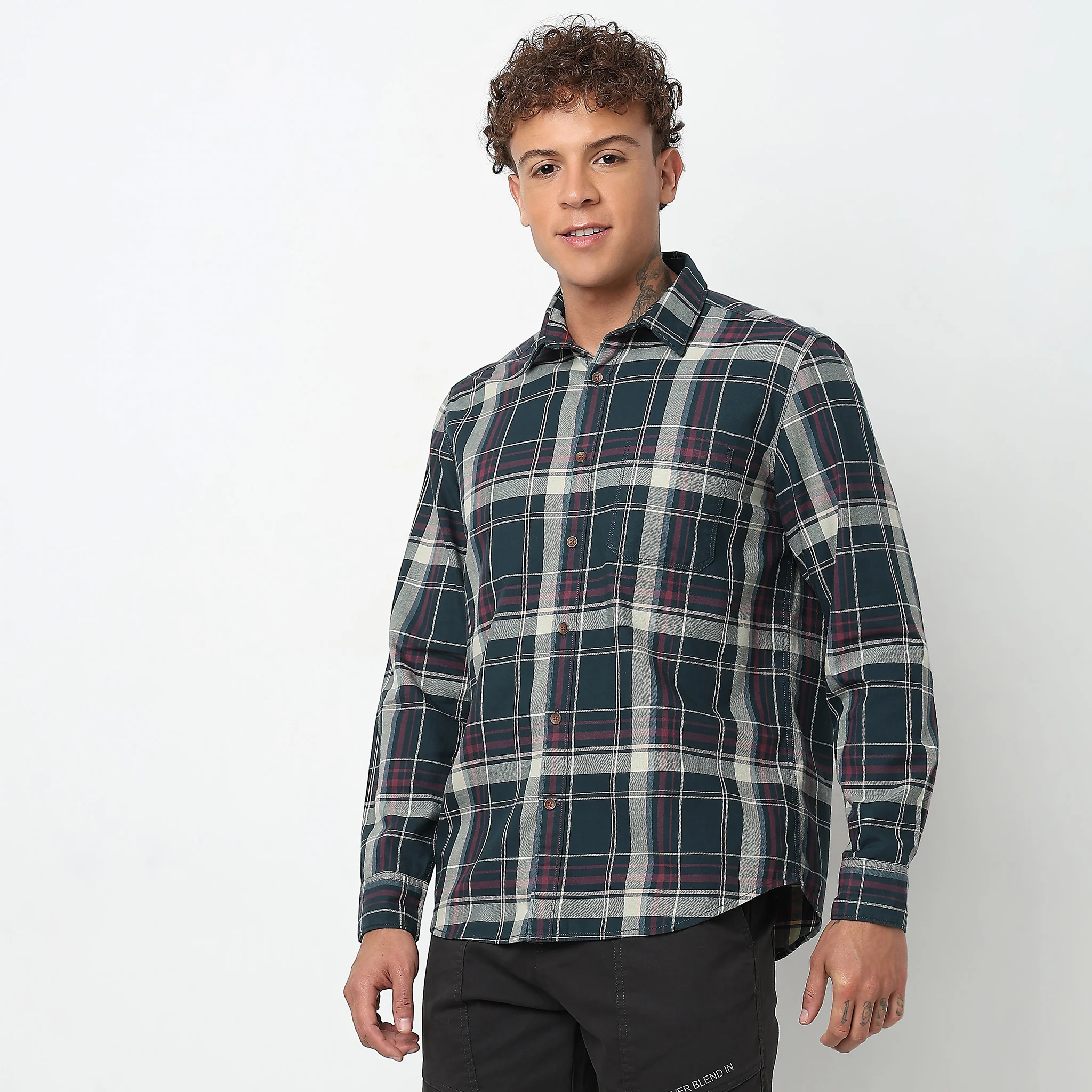 Regular Fit Checkered Shirt - Image 5