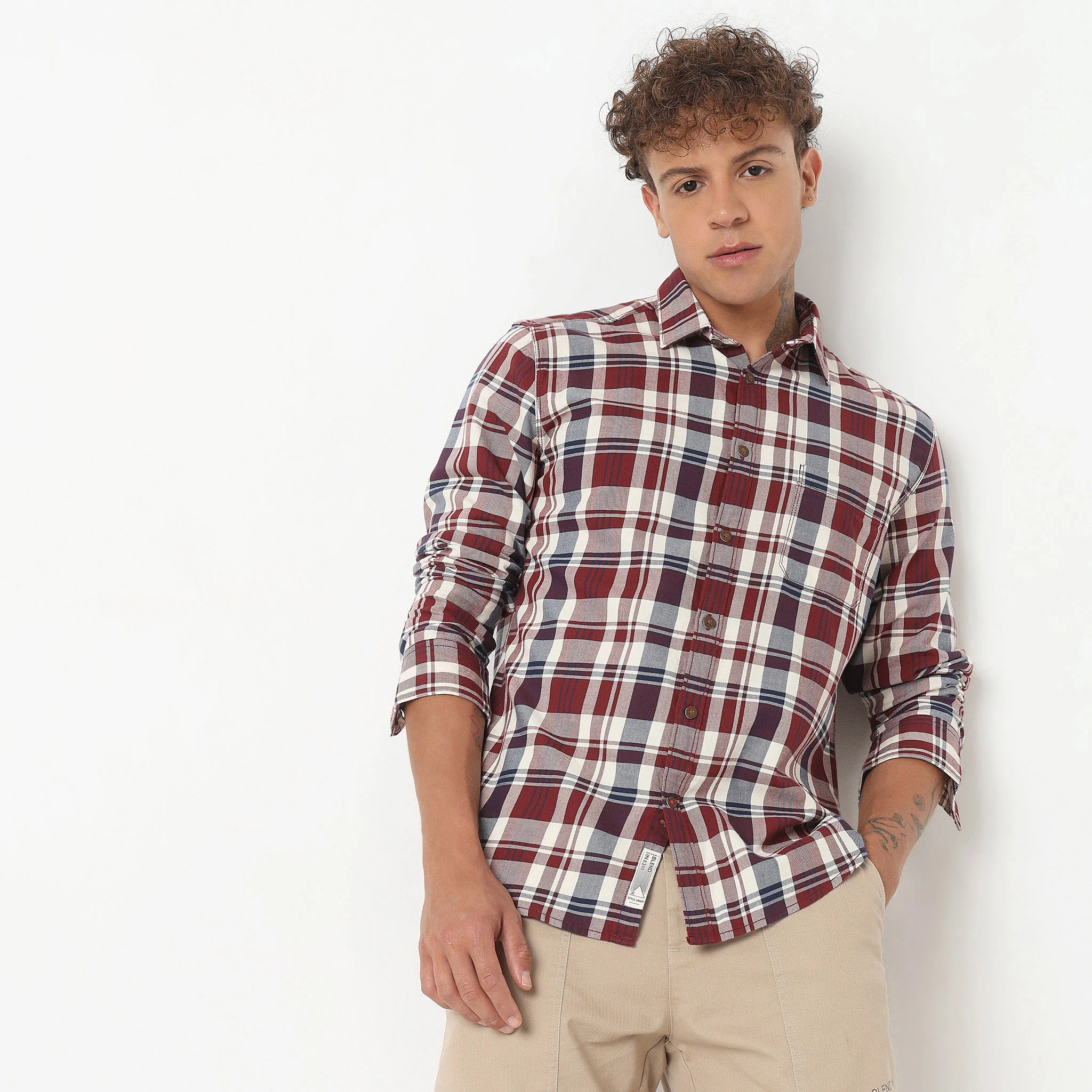 Regular Fit Checkered Shirt - Image 2