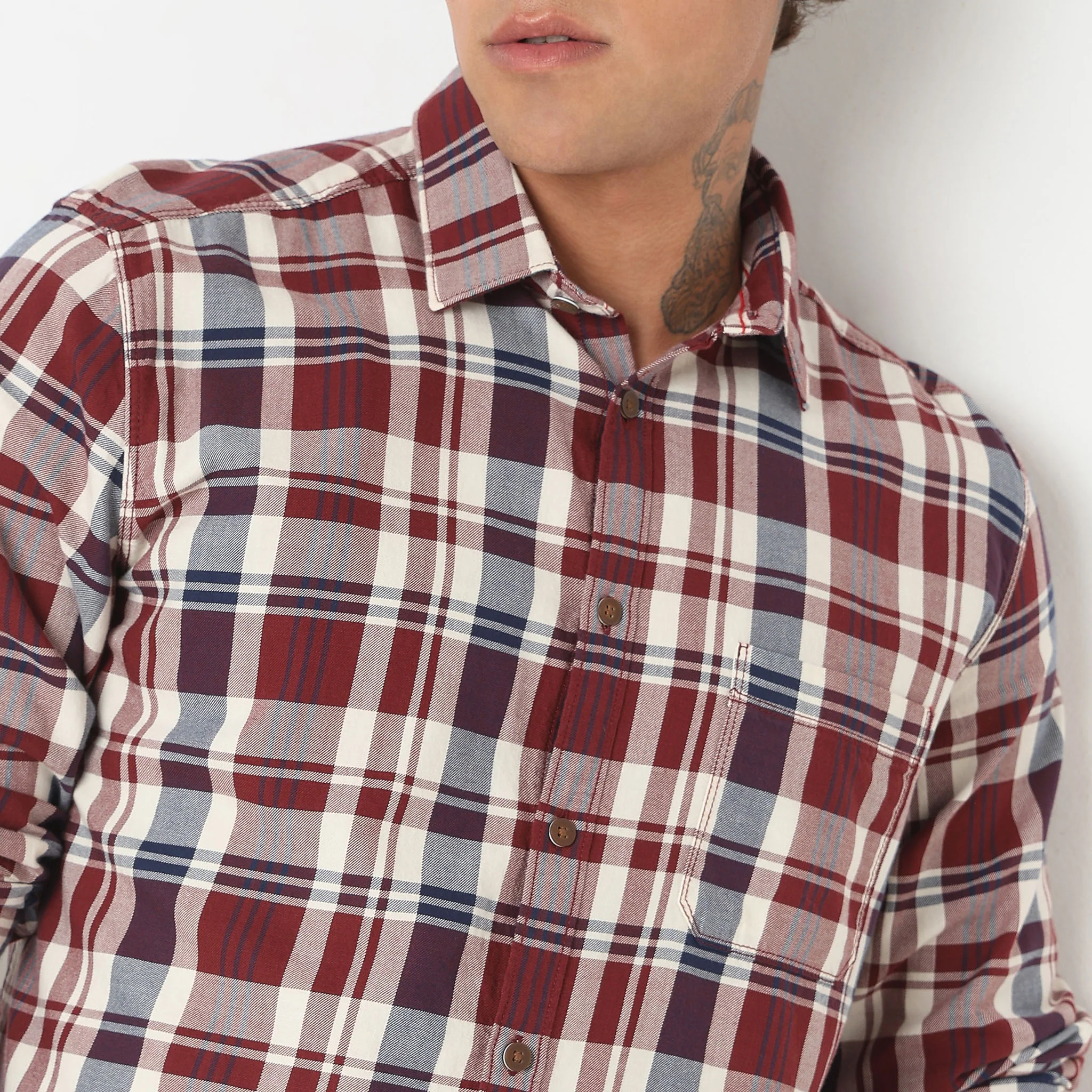 Regular Fit Checkered Shirt - Image 4