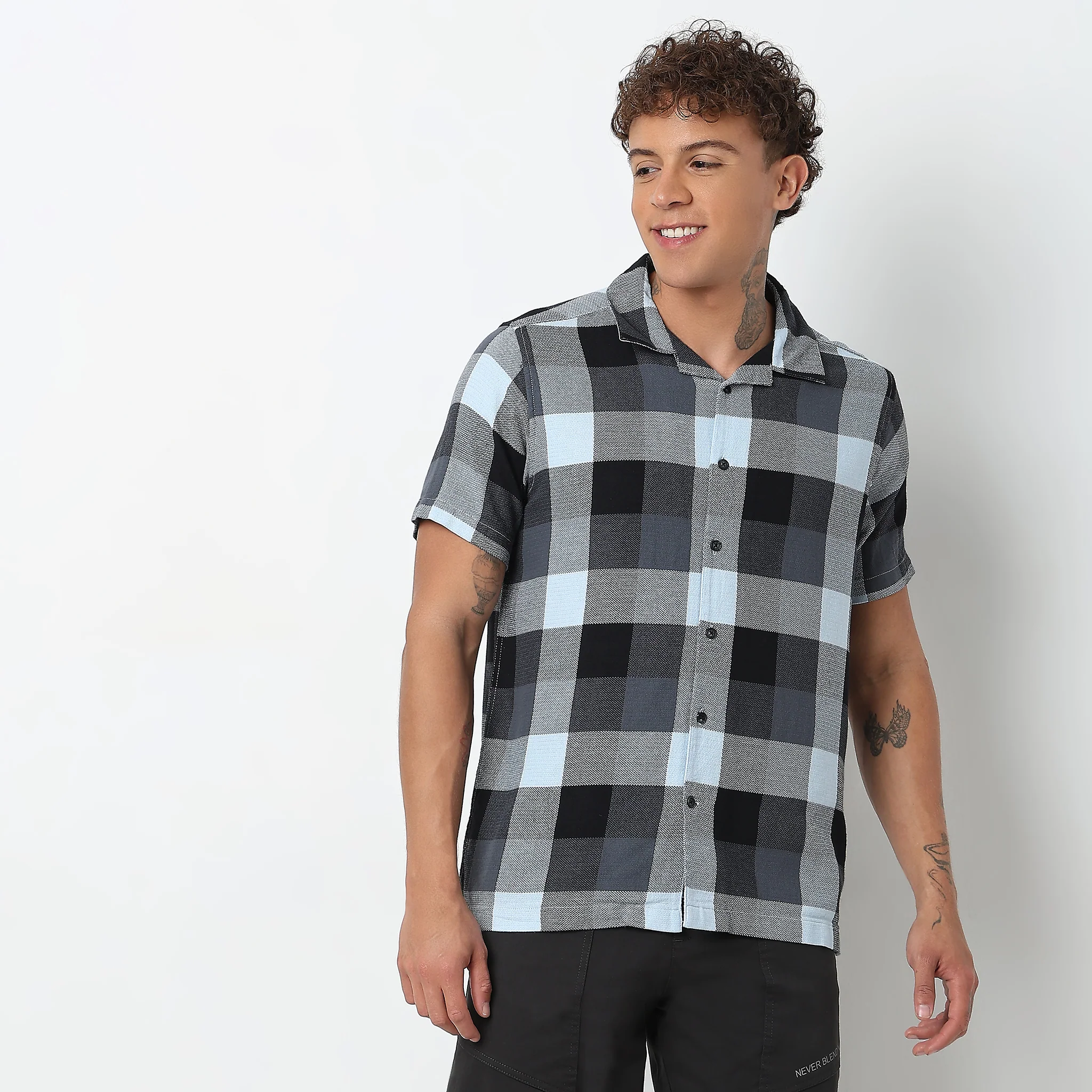 Regular Fit Checkered Shirt - Image 2