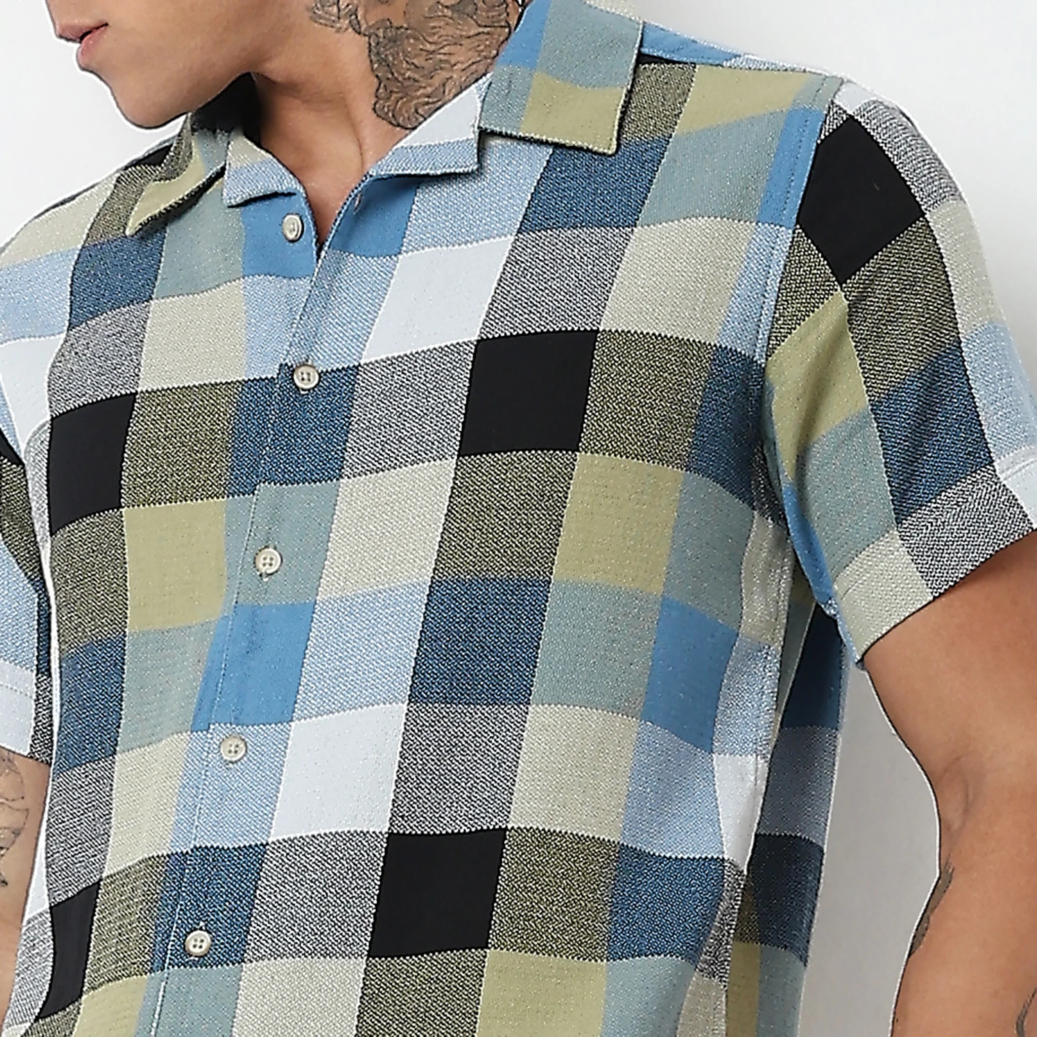 Regular Fit Checkered Shirt - Image 4