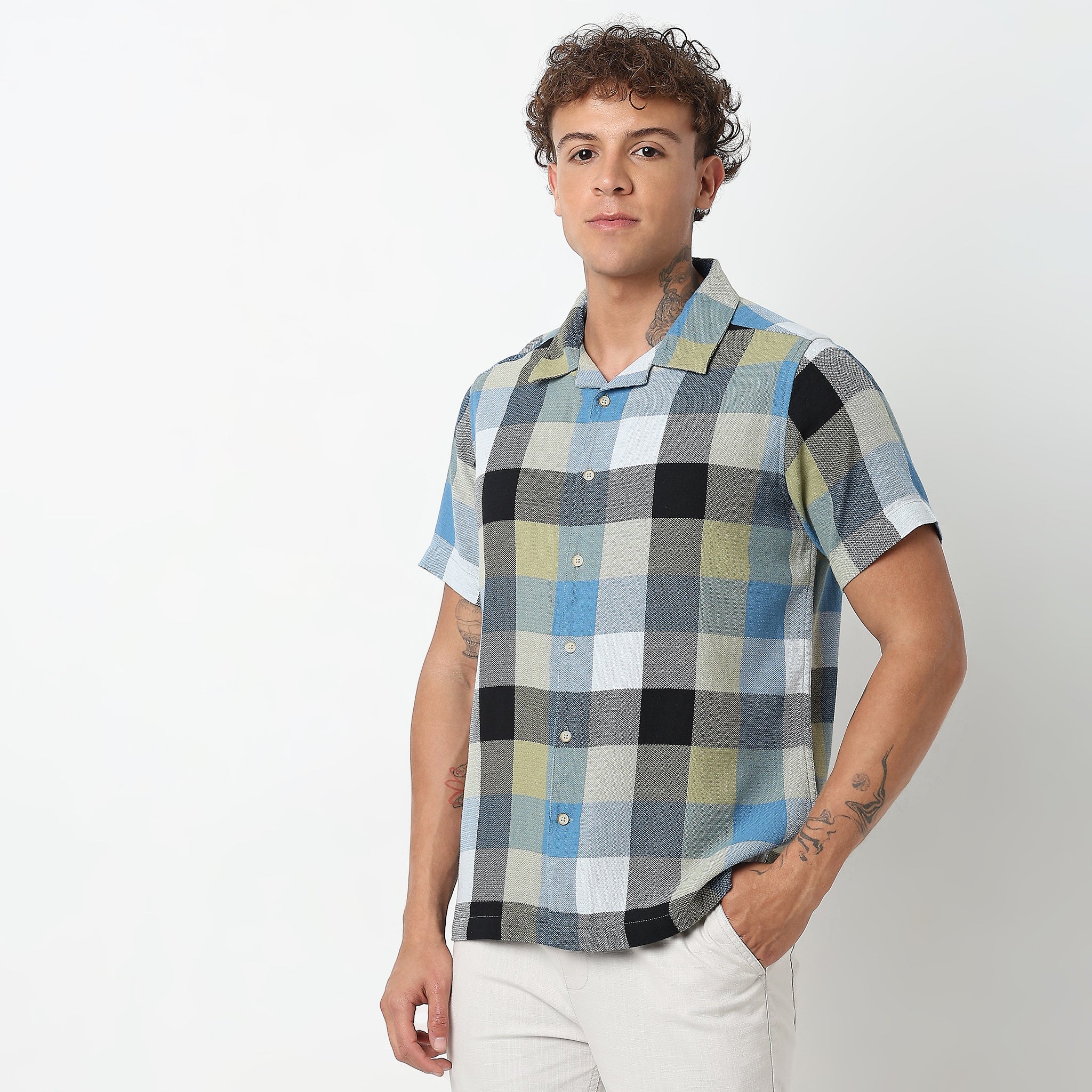 Regular Fit Checkered Shirt - Image 6