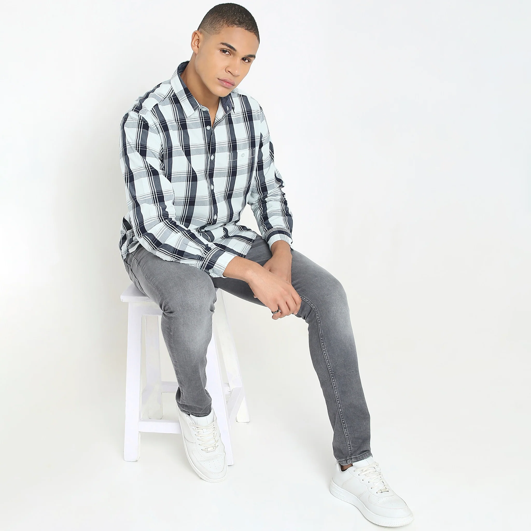 Cruiser™ Authentic Indigo Regular Fit Shirt Classic Checks Original Style
