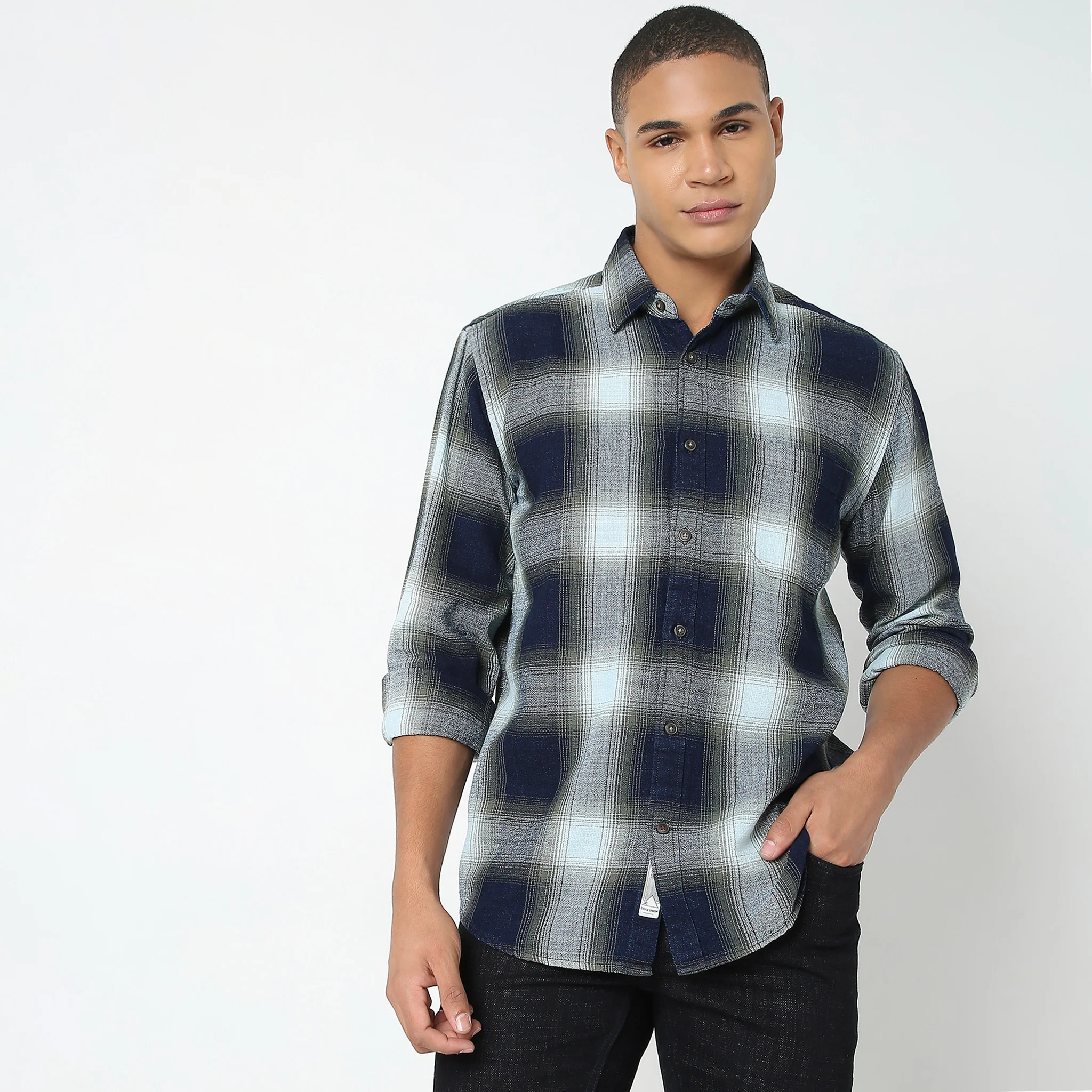 Regular Fit Checkered Shirt - Image 2