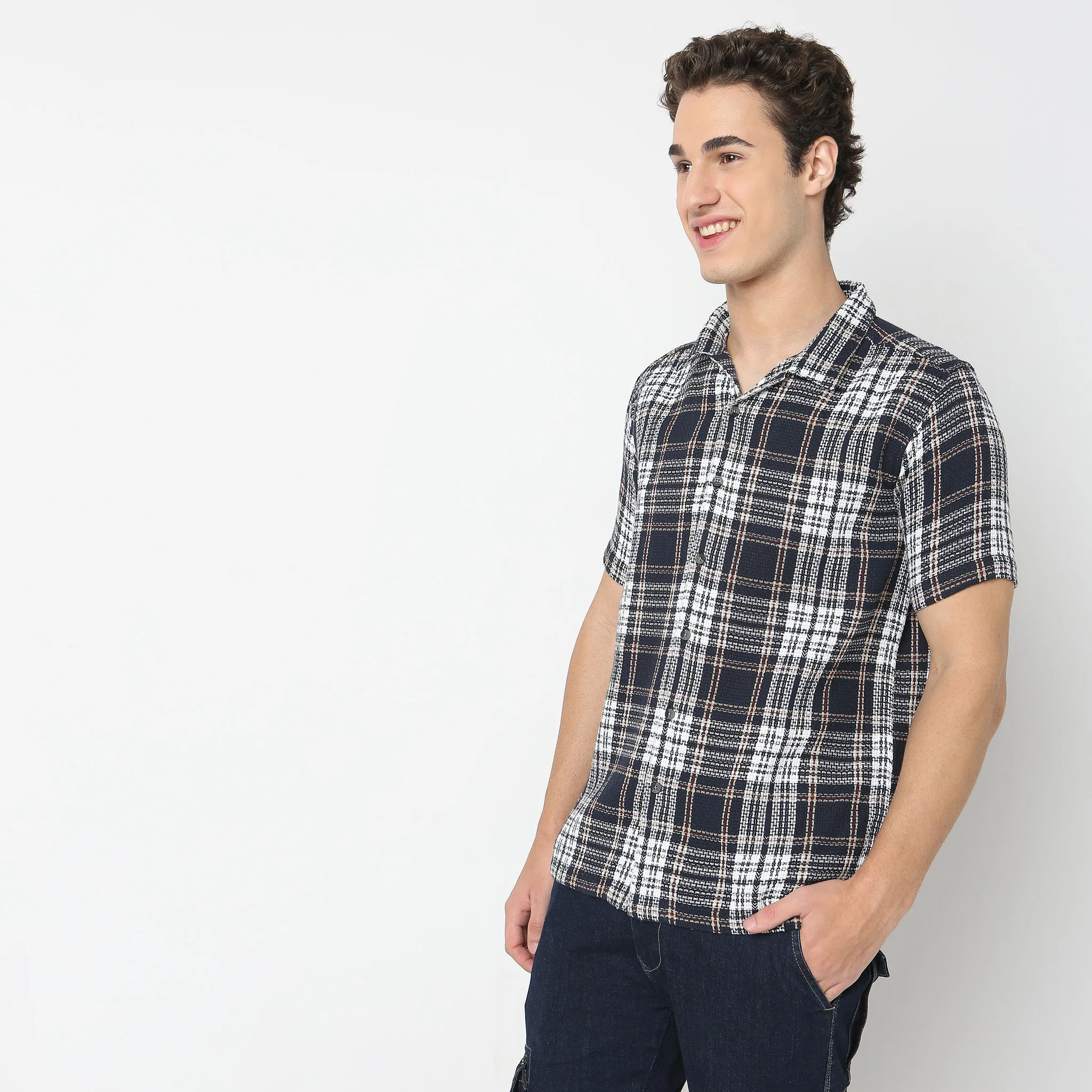 Regular Fit Checkered Shirt - Image 5