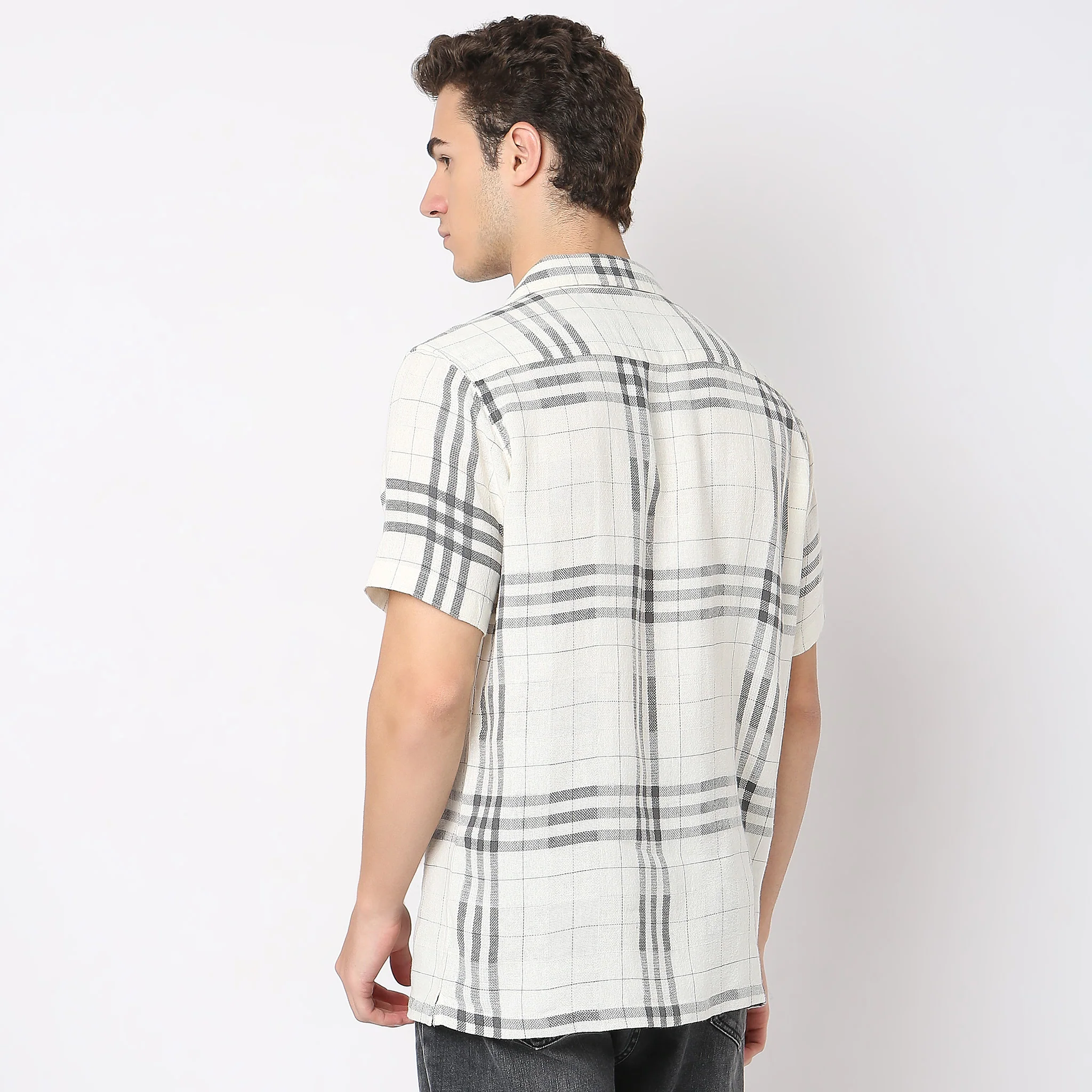 Regular Fit Checkered Shirt - Image 3