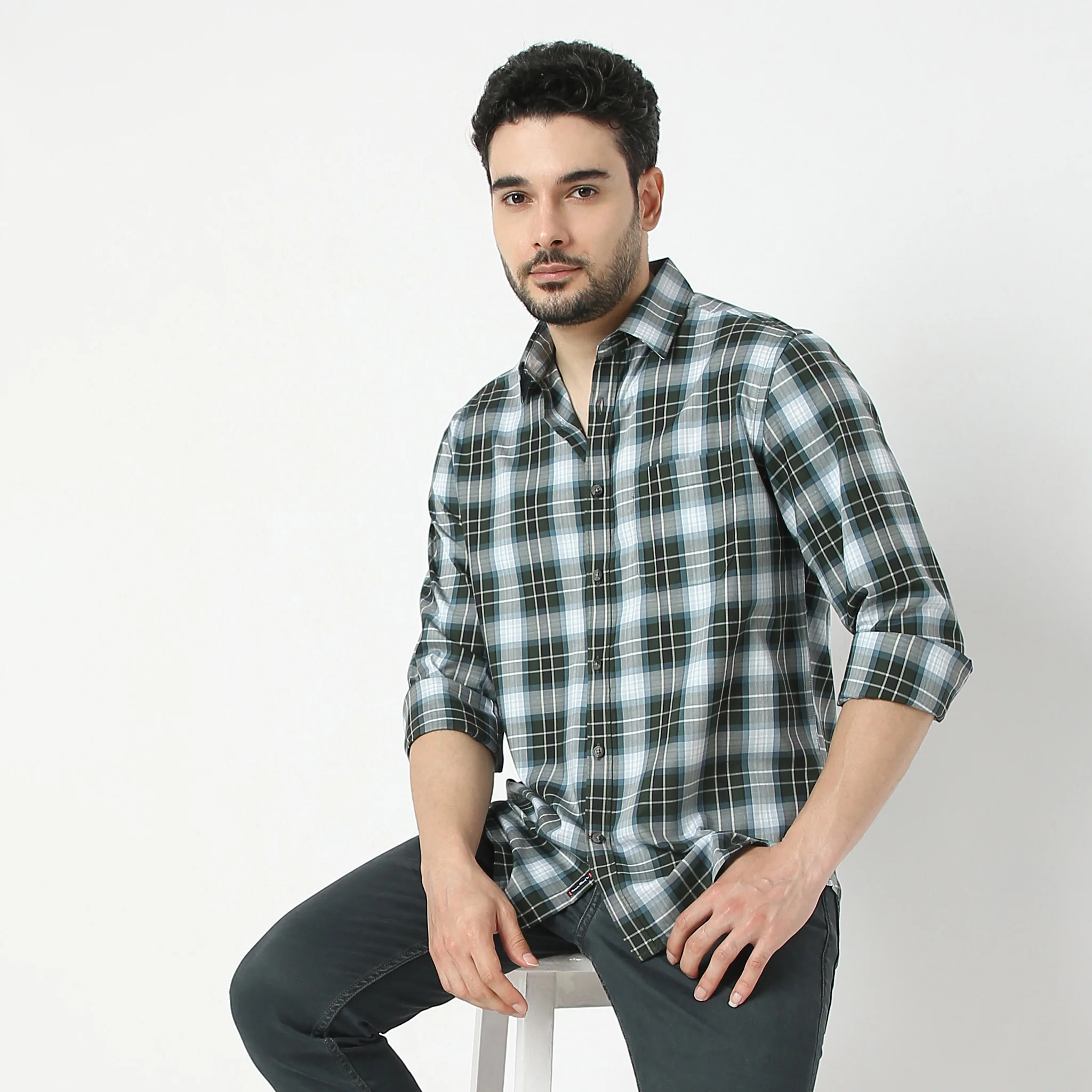 Extra Fine Twill™ - Premium Fine 60's Cotton - Yarn Dyed LA Finish - Regular Fit Checkered Shirt - Image 2