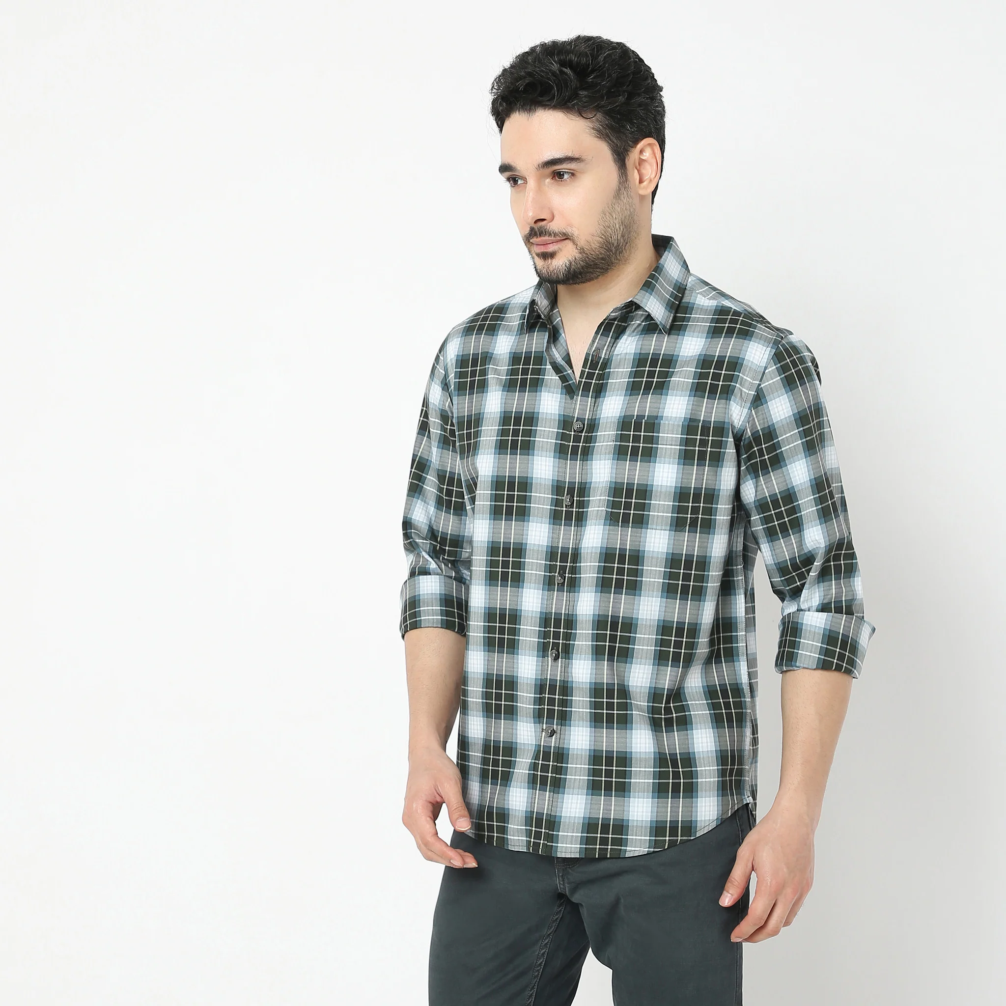 Extra Fine Twill™ - Premium Fine 60's Cotton - Yarn Dyed LA Finish - Regular Fit Checkered Shirt - Image 5