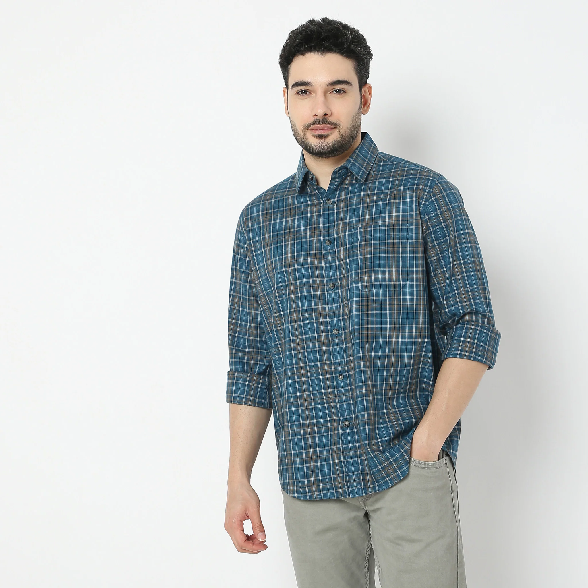 Extra Fine Twill™ - Premium Fine 60's Cotton - Yarn Dyed LA Finish - Regular Fit Checkered Shirt - Image 2