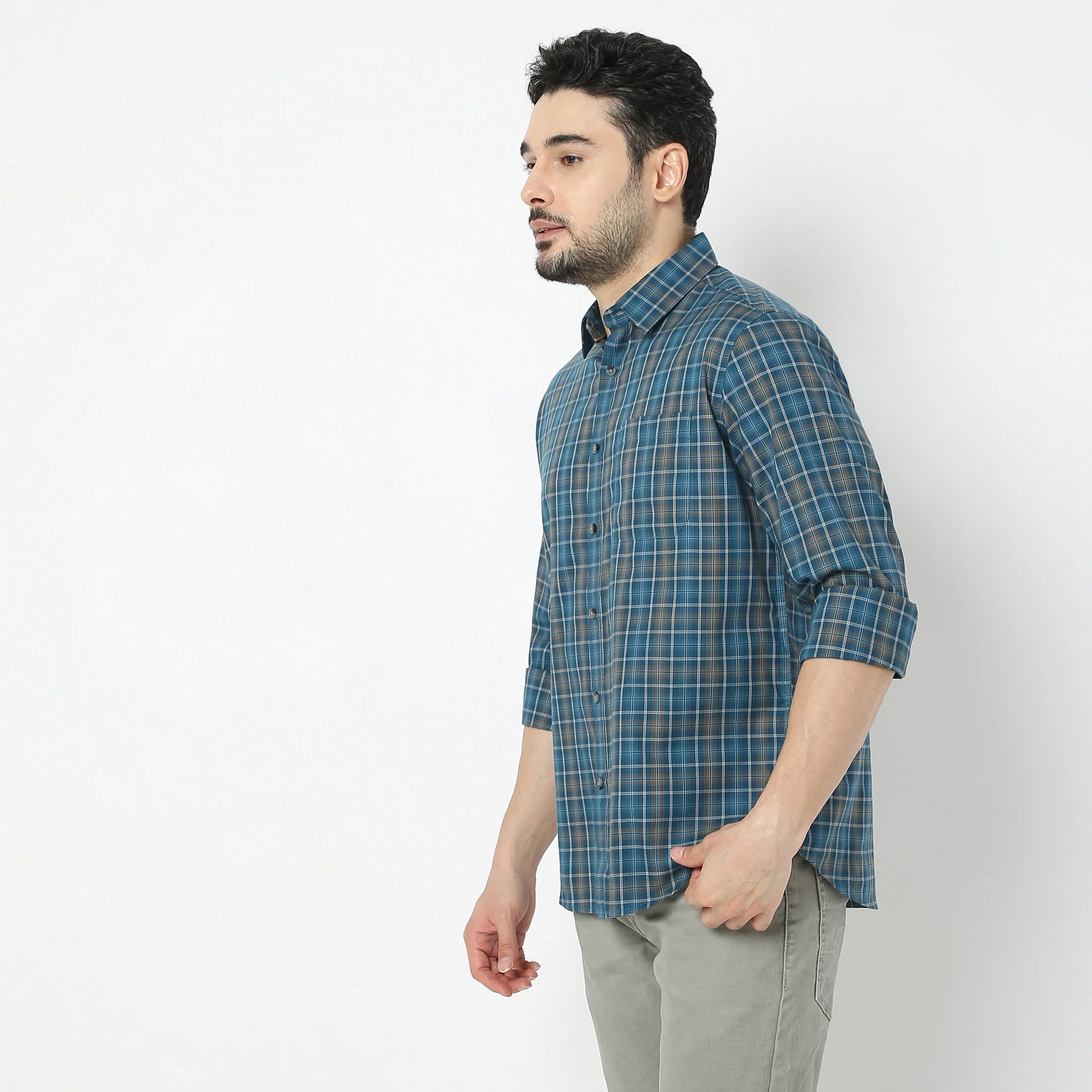 Extra Fine Twill™ - Premium Fine 60's Cotton - Yarn Dyed LA Finish - Regular Fit Checkered Shirt - Image 5