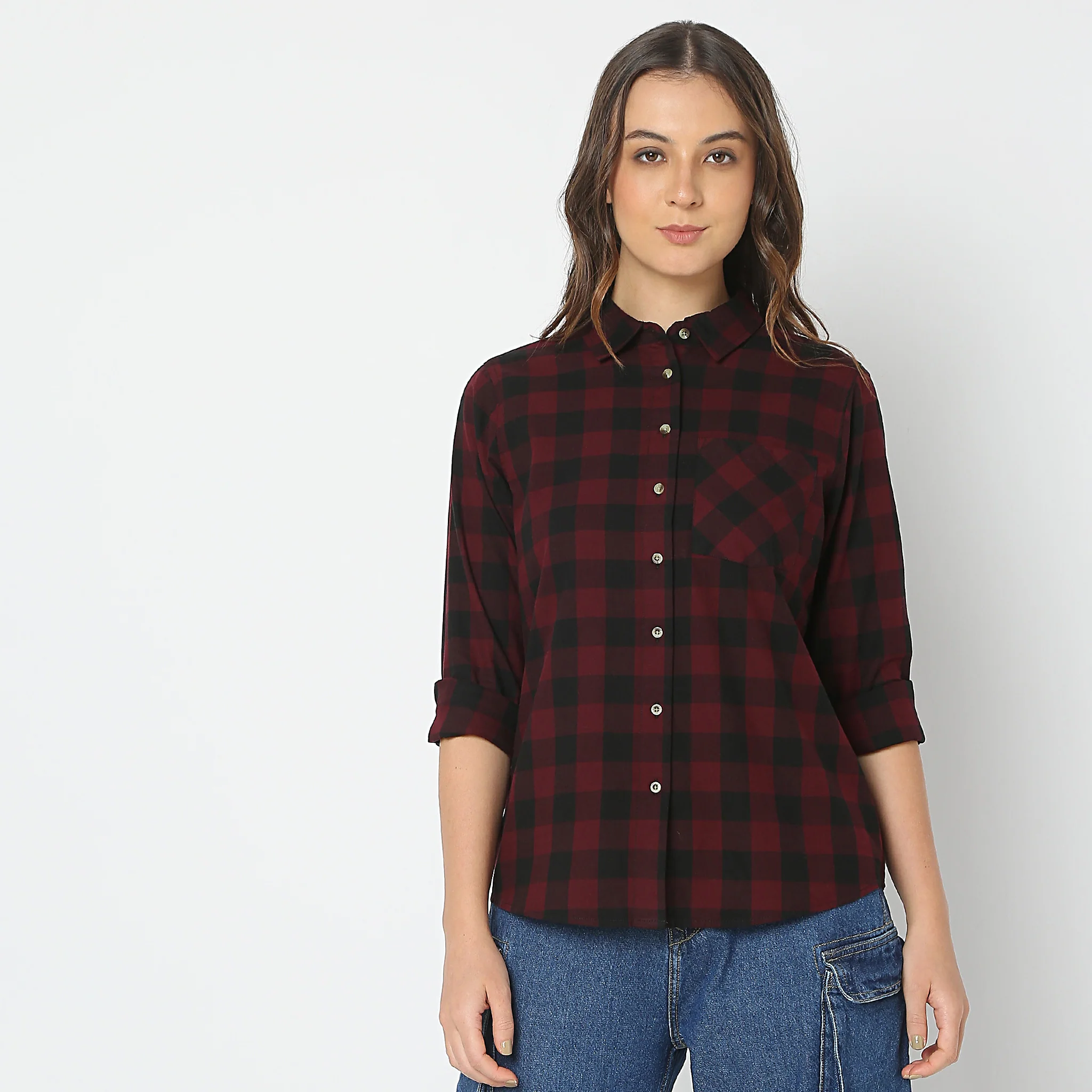Regular Fit Checkered Shirt - Image 2