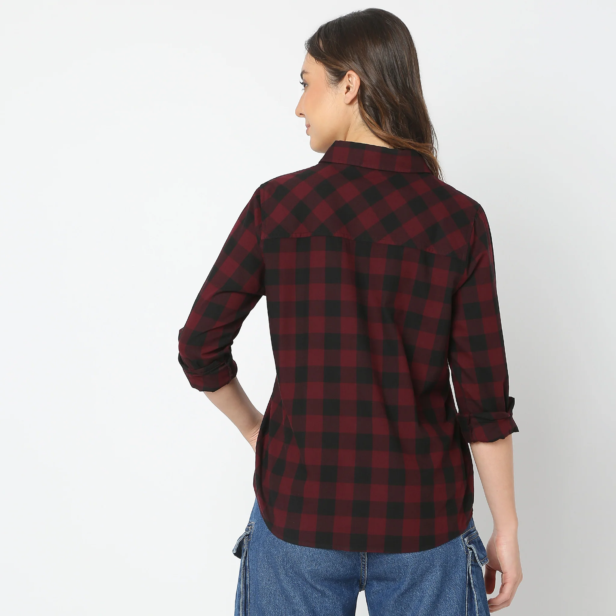 Regular Fit Checkered Shirt - Image 3