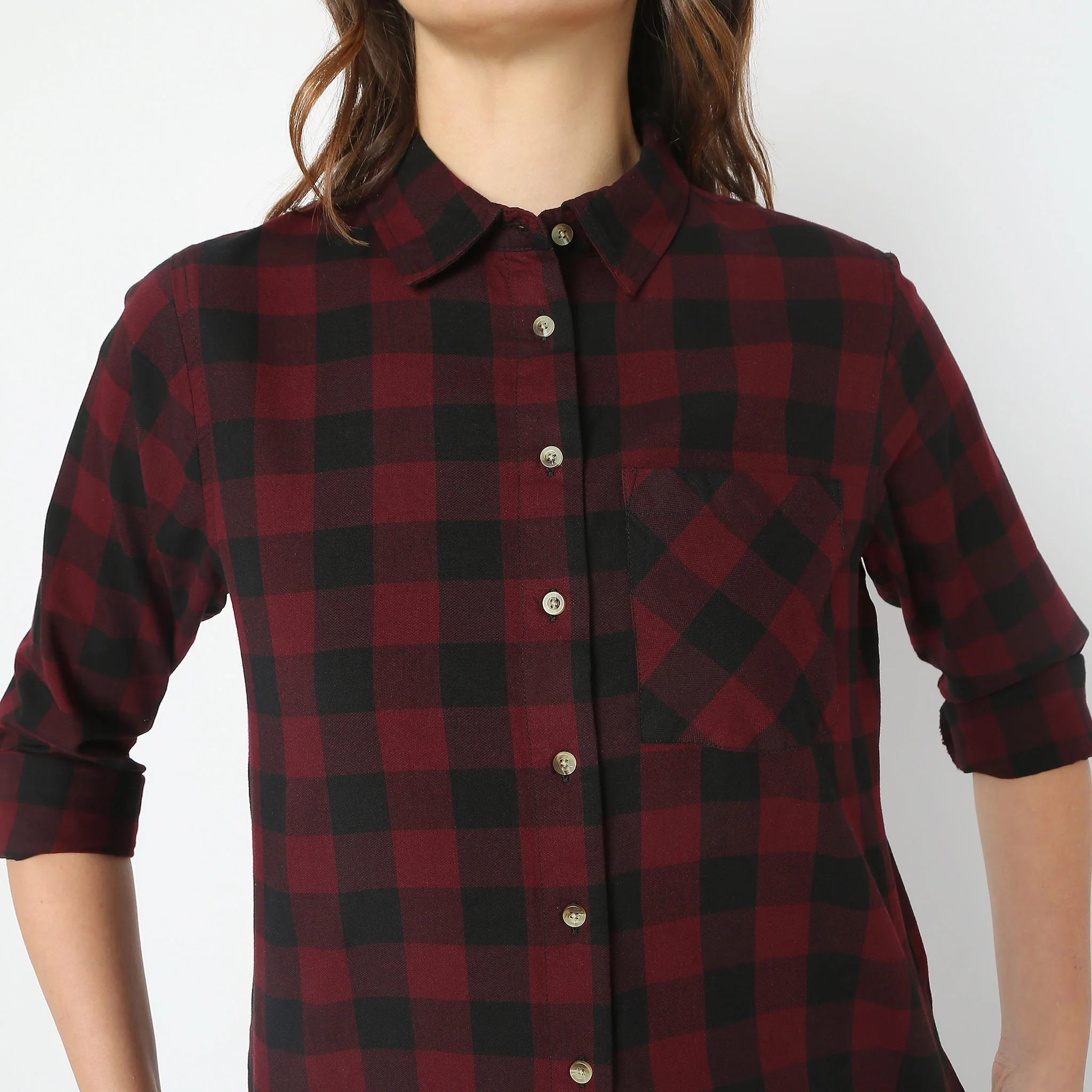 Regular Fit Checkered Shirt - Image 4