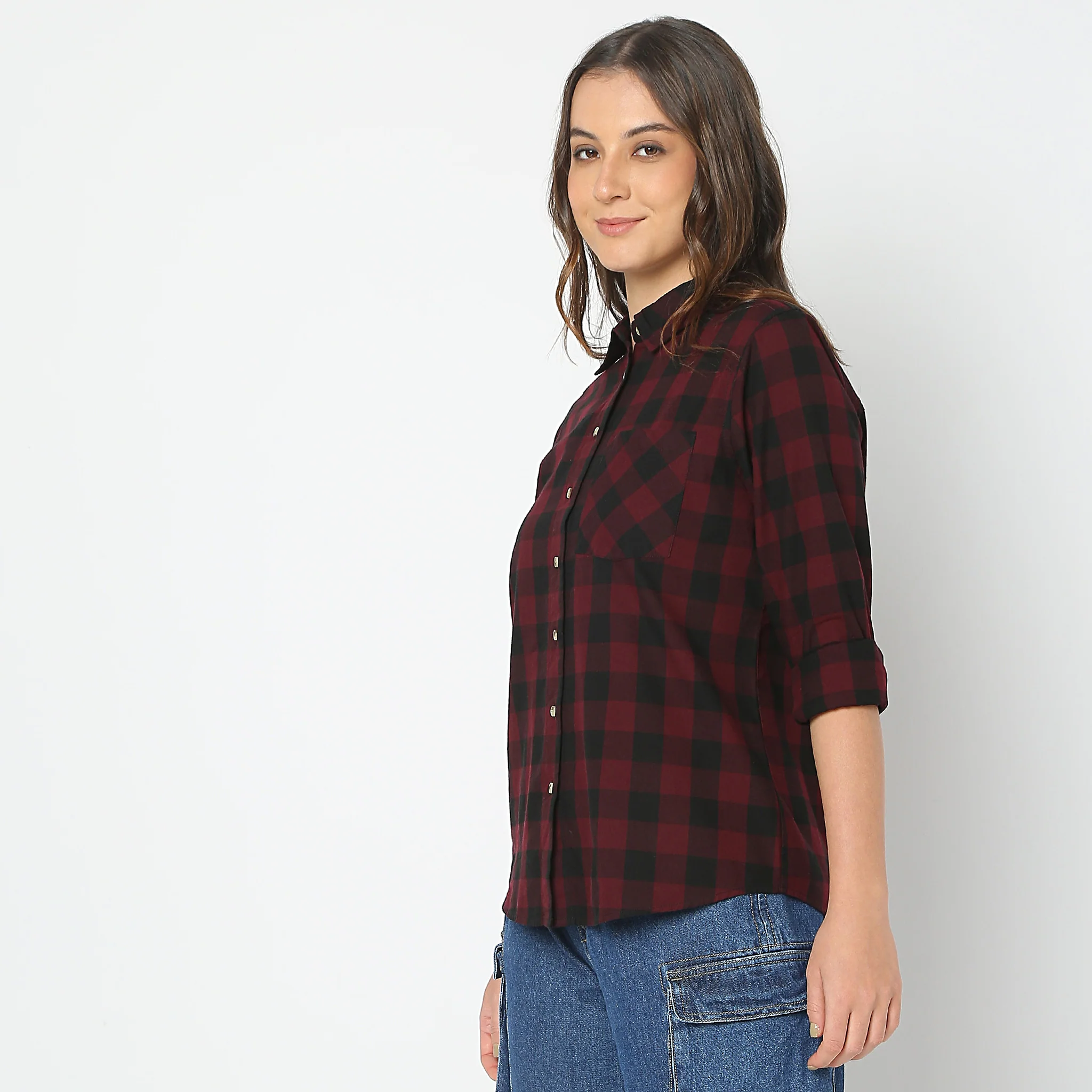 Regular Fit Checkered Shirt - Image 5
