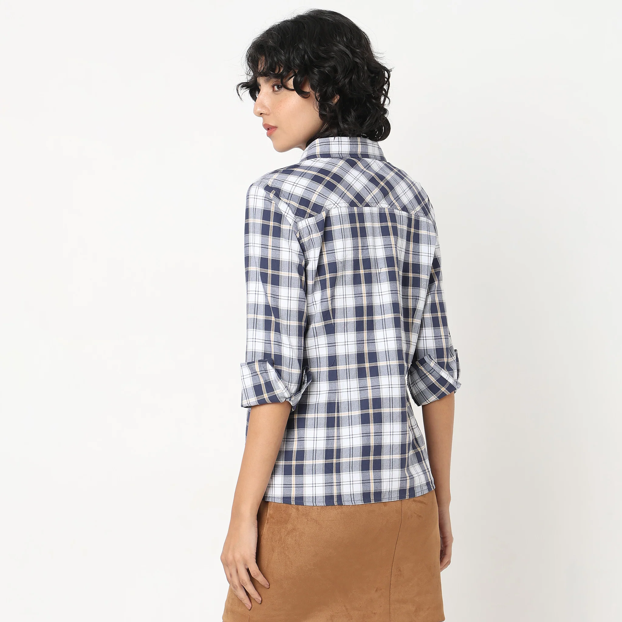 Regular Fit Checkered Shirt - Image 3